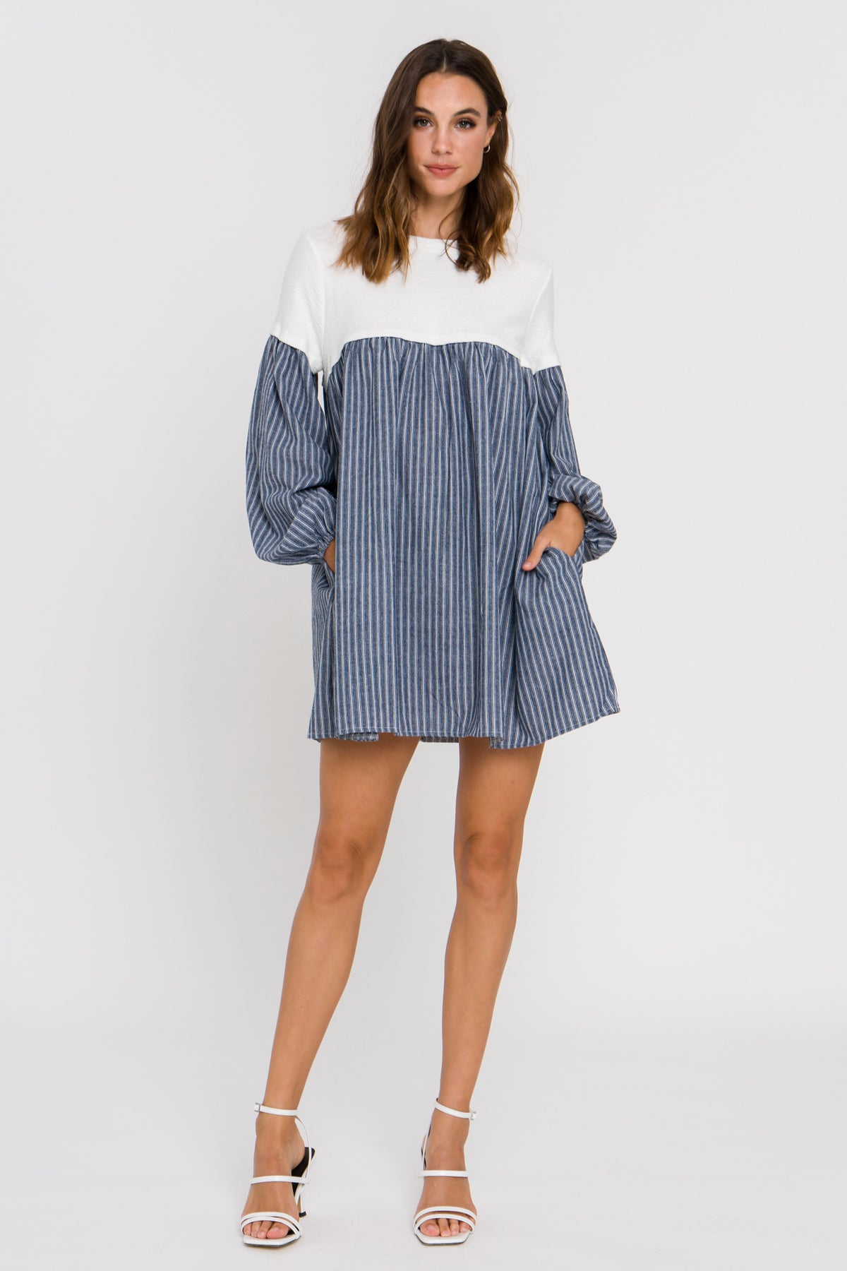 FREE THE ROSES - Yoke Combo Mini Dress - DRESSES available at Objectrare