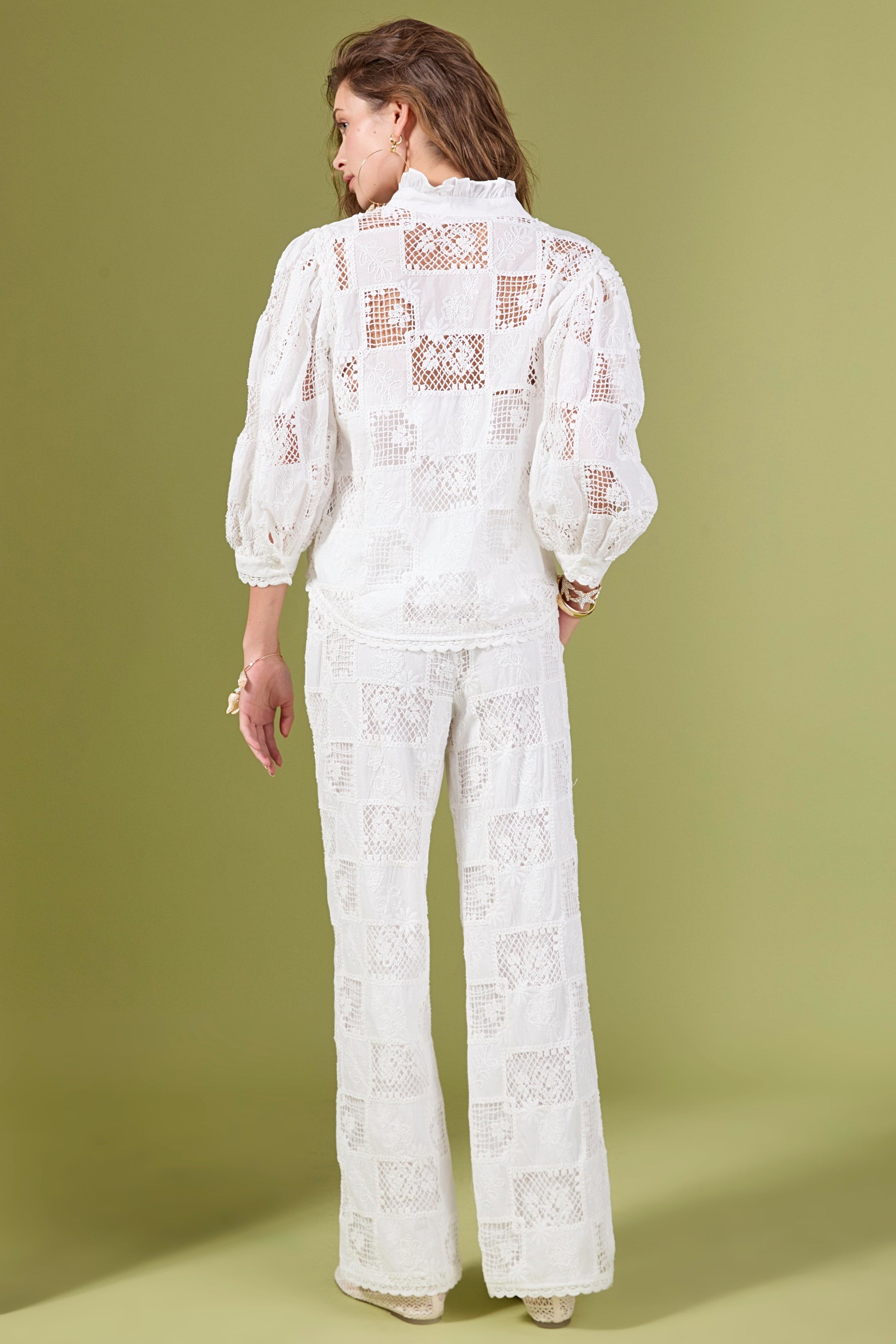 ENGLISH FACTORY - Eloise Embroidered Pants - PANTS available at Objectrare