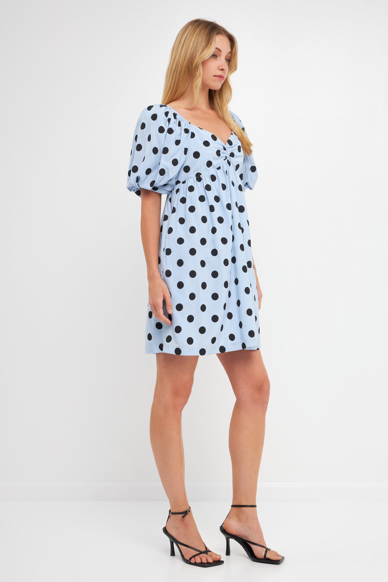 ENGLISH FACTORY - Dotted Babydoll Mini Dress - DRESSES available at Objectrare