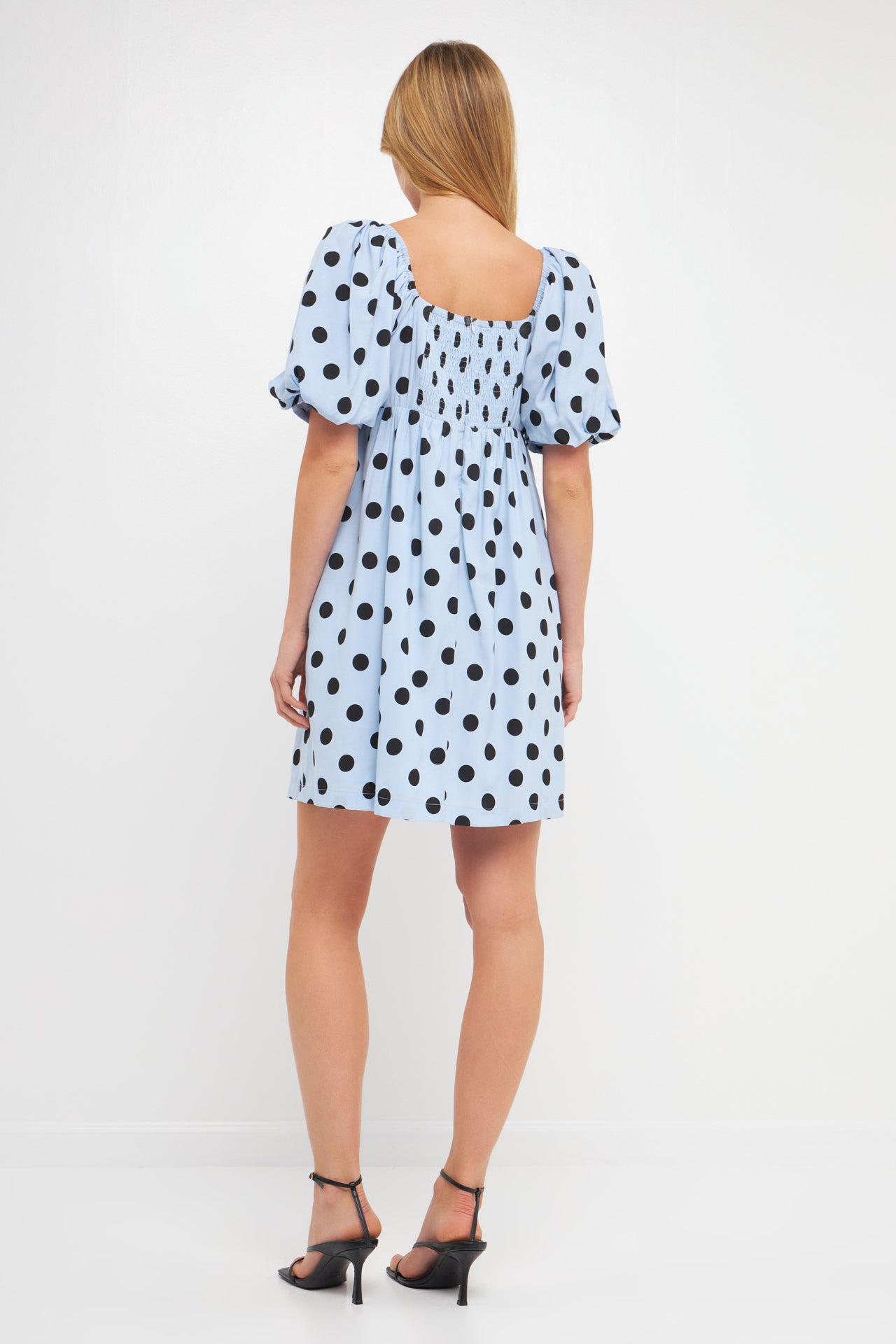 ENGLISH FACTORY - Dotted Babydoll Mini Dress - DRESSES available at Objectrare