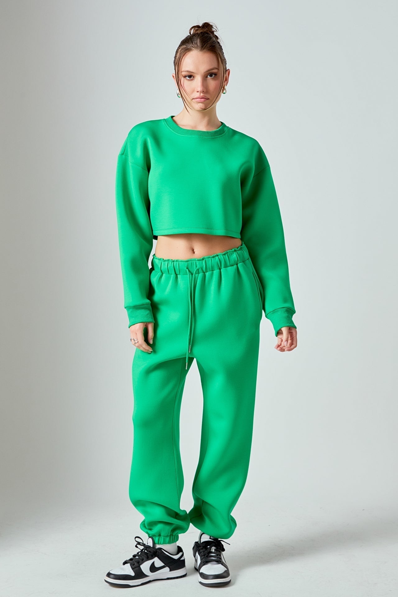 GREY LAB - Loungewear Cropped Sweatshirt - HOODIES & SWEATSHIRTS available at Objectrare