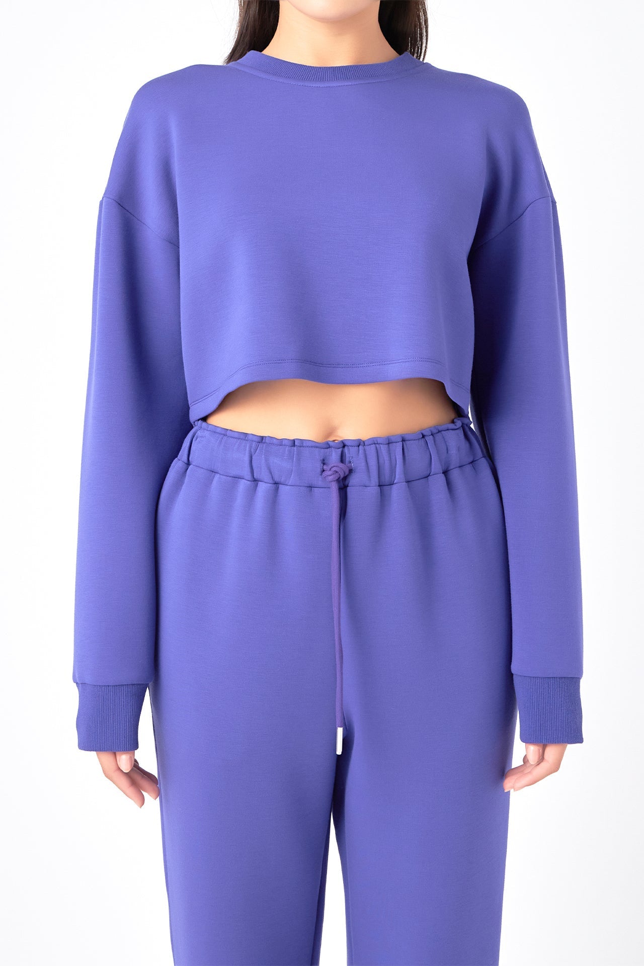 GREY LAB - Loungewear Cropped Sweatshirt - HOODIES & SWEATSHIRTS available at Objectrare