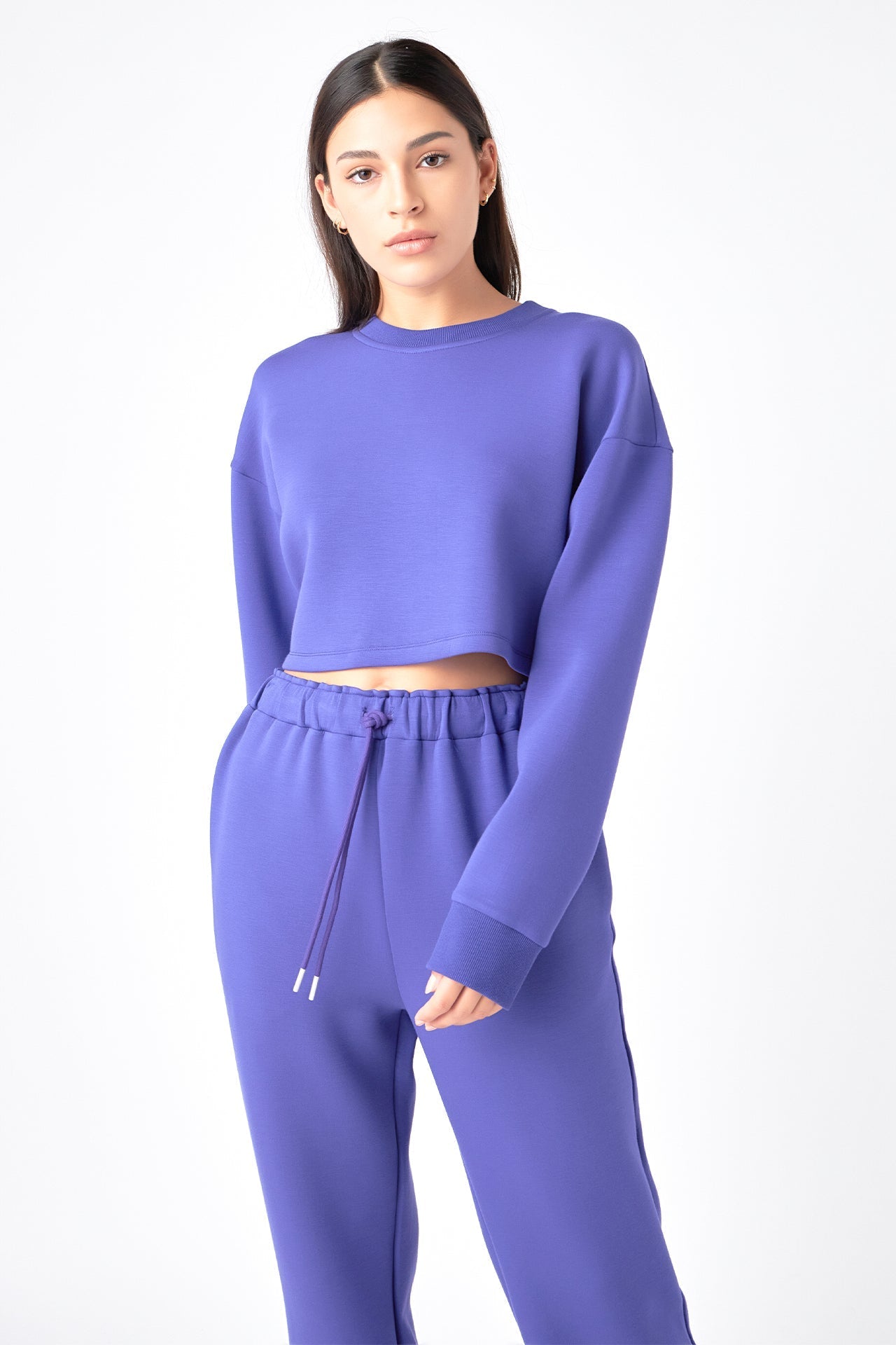 GREY LAB - Loungewear Cropped Sweatshirt - HOODIES & SWEATSHIRTS available at Objectrare