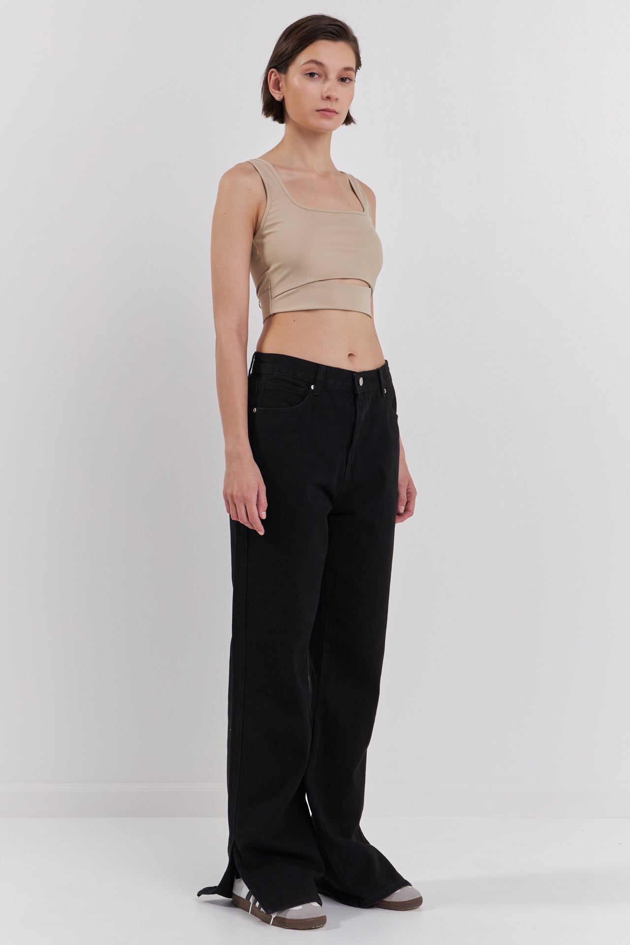 GREY LAB - Cut-Out Tank Top - SPORTS BRA available at Objectrare