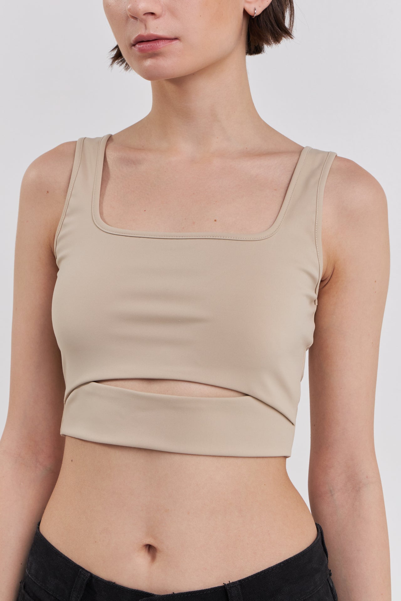 GREY LAB - Cut-Out Tank Top - SPORTS BRA available at Objectrare