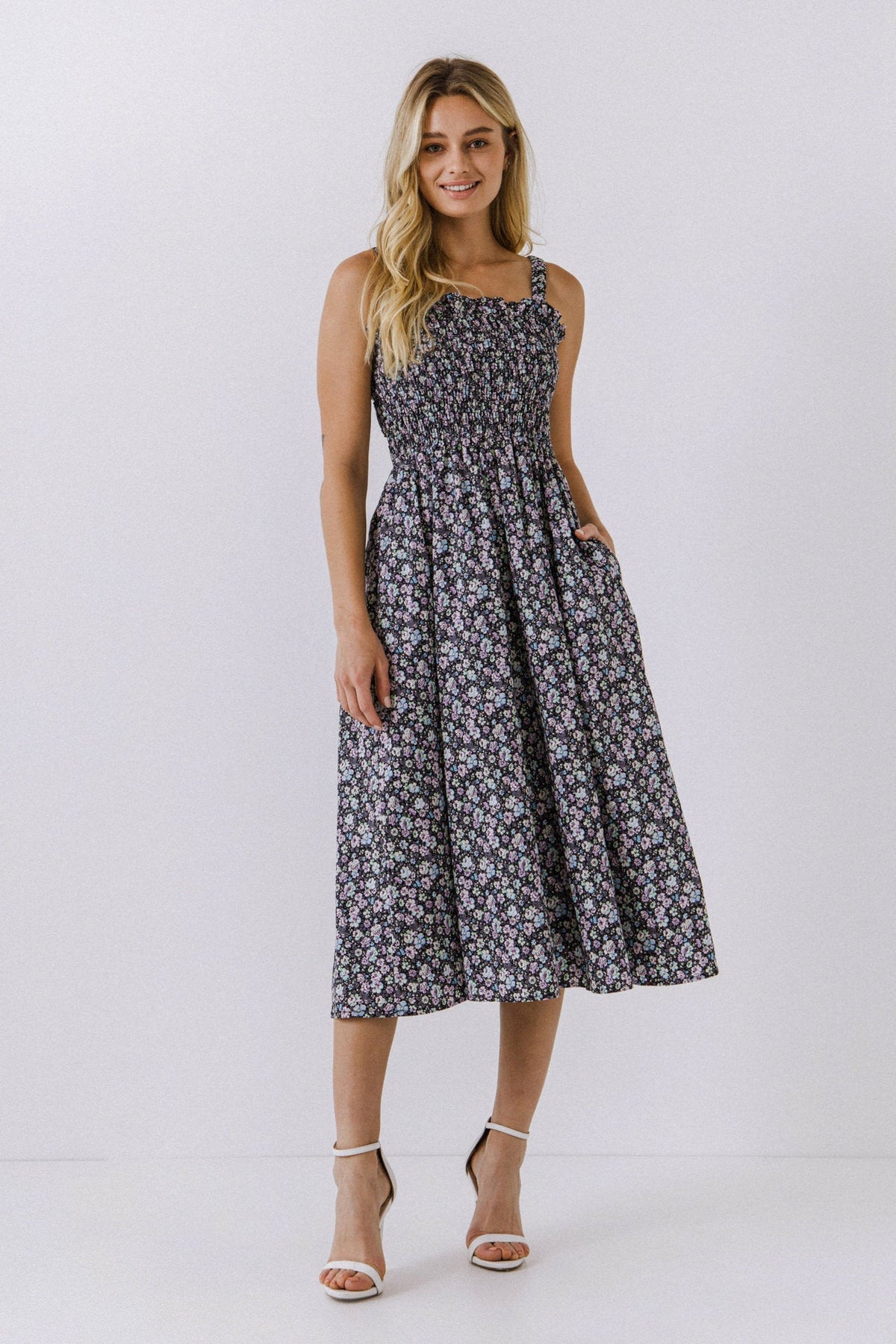 ENGLISH FACTORY - Floral Midi Dress - DRESSES available at Objectrare