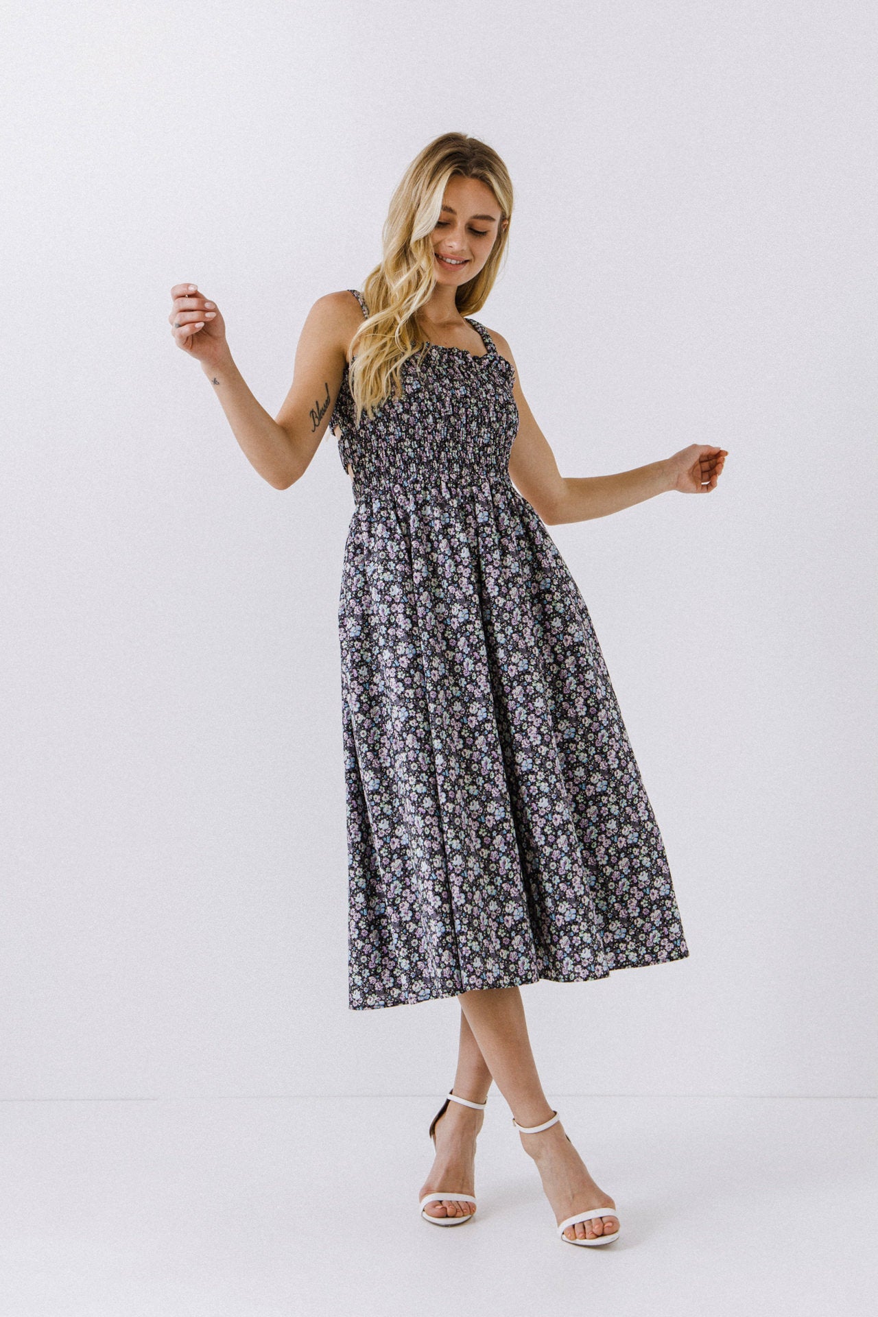 ENGLISH FACTORY - Floral Midi Dress - DRESSES available at Objectrare