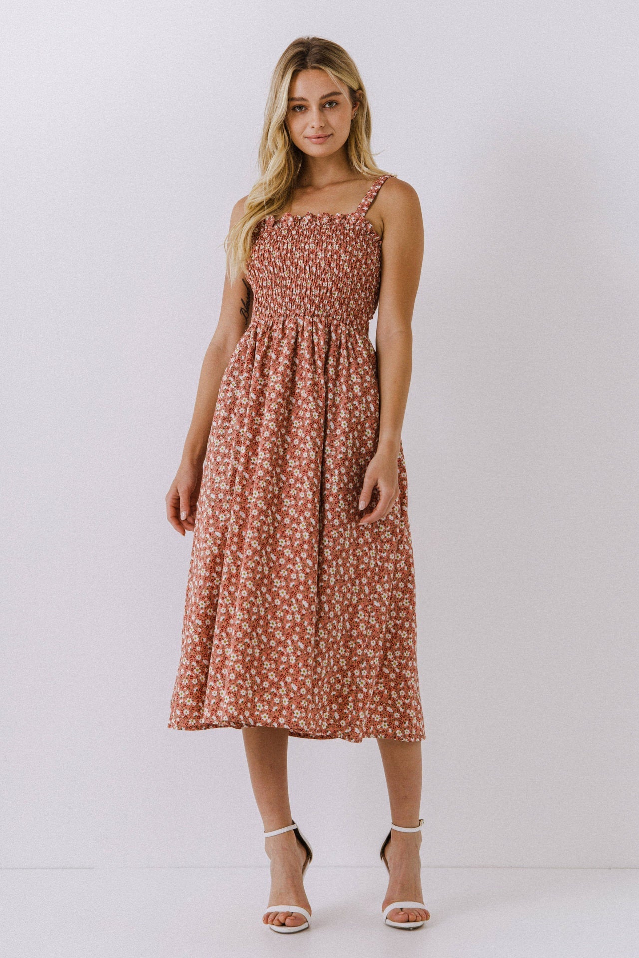 ENGLISH FACTORY - Floral Midi Dress - DRESSES available at Objectrare