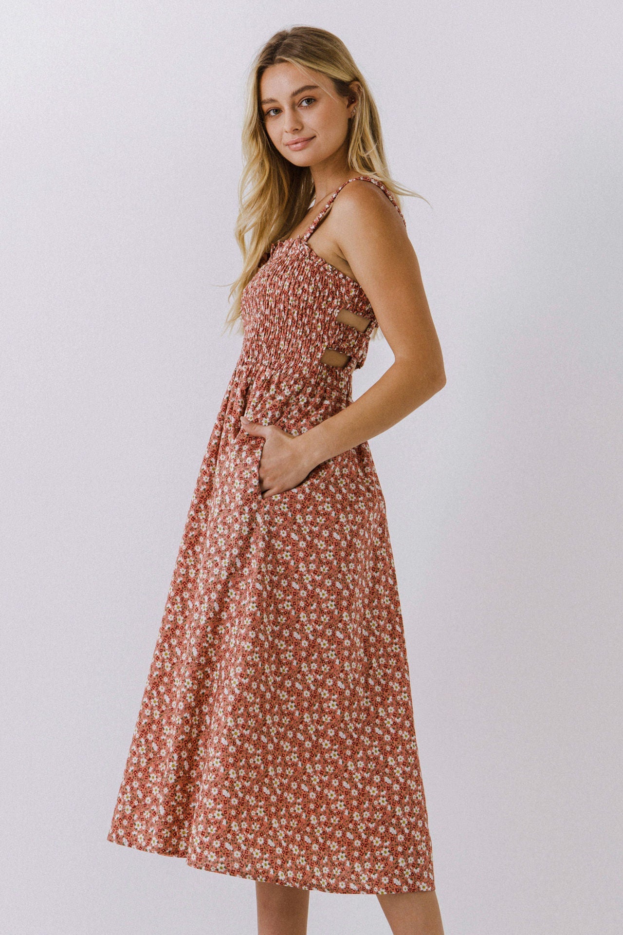 ENGLISH FACTORY - Floral Midi Dress - DRESSES available at Objectrare