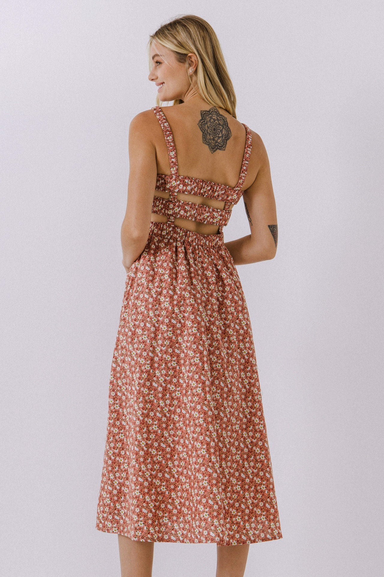 ENGLISH FACTORY - Floral Midi Dress - DRESSES available at Objectrare
