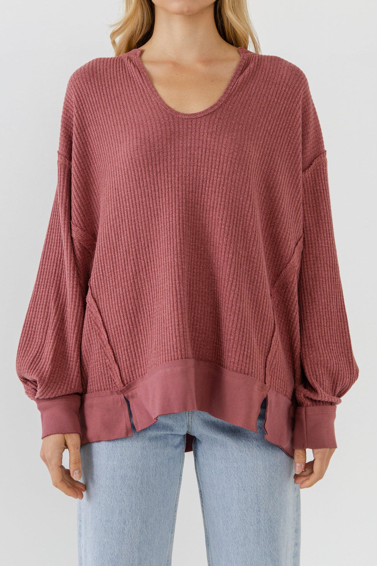 FREE THE ROSES - Thermal Pullover - TOPS available at Objectrare