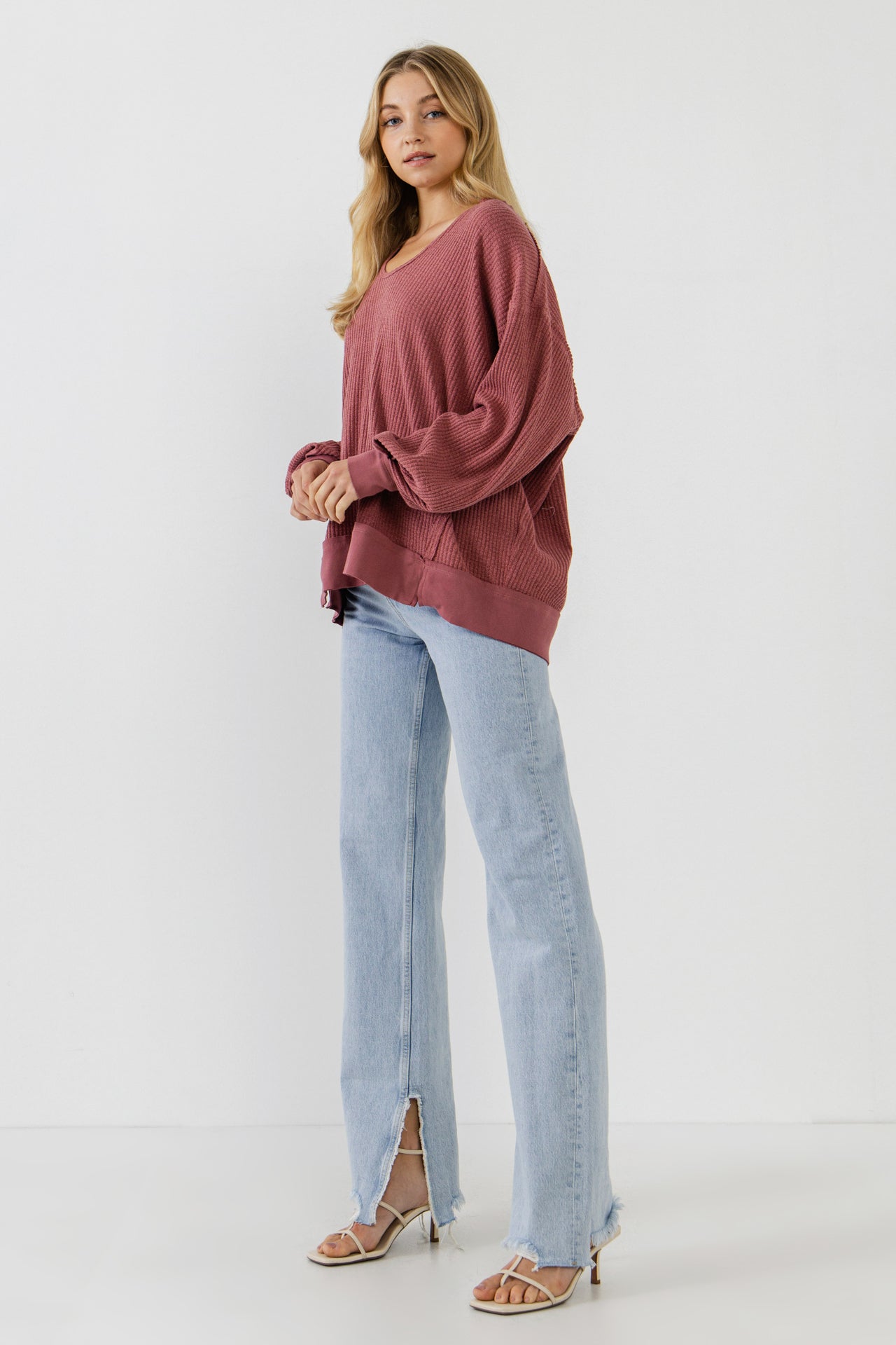 FREE THE ROSES - Thermal Pullover - TOPS available at Objectrare