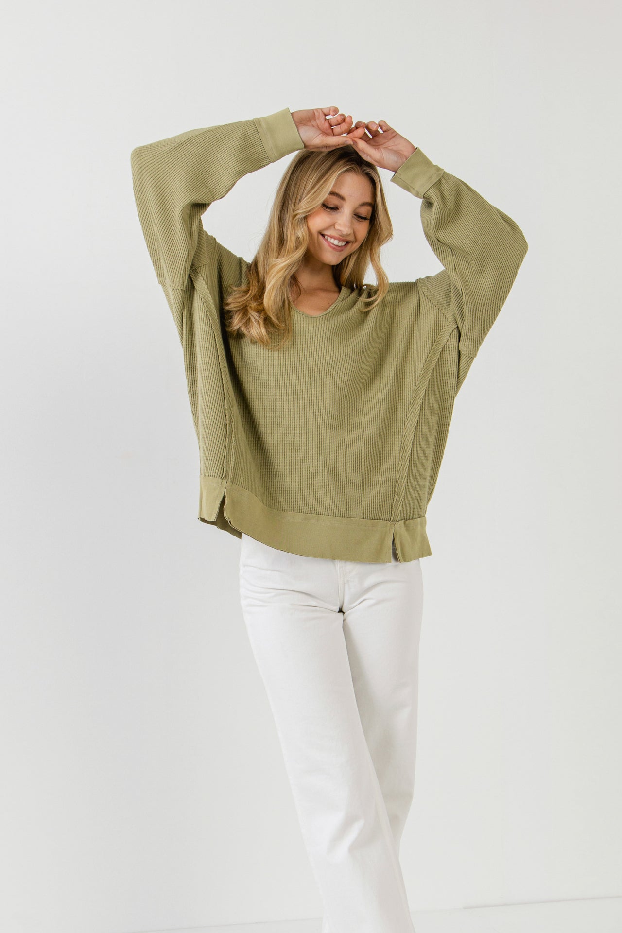 FREE THE ROSES - Thermal Pullover - TOPS available at Objectrare