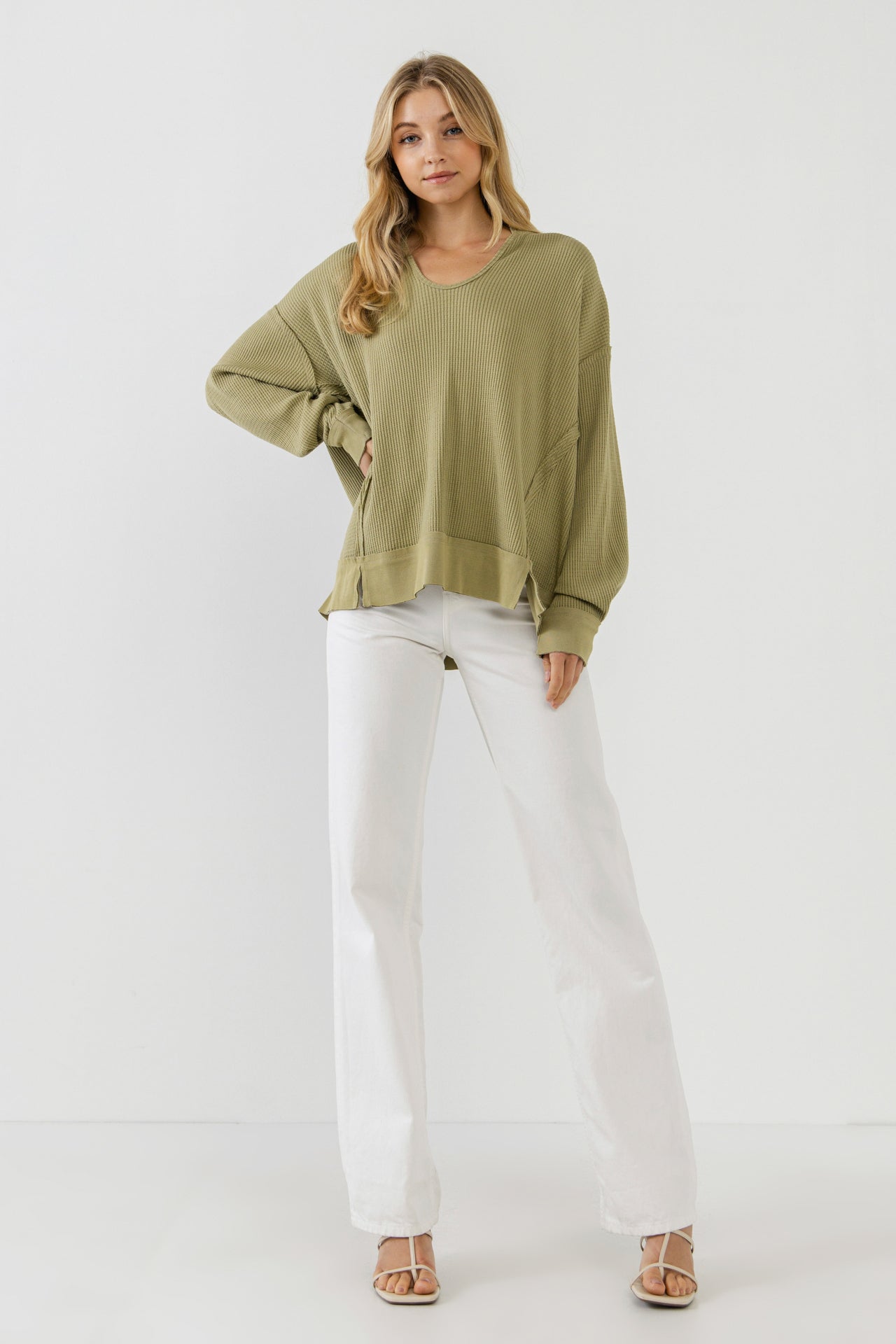 FREE THE ROSES - Thermal Pullover - TOPS available at Objectrare