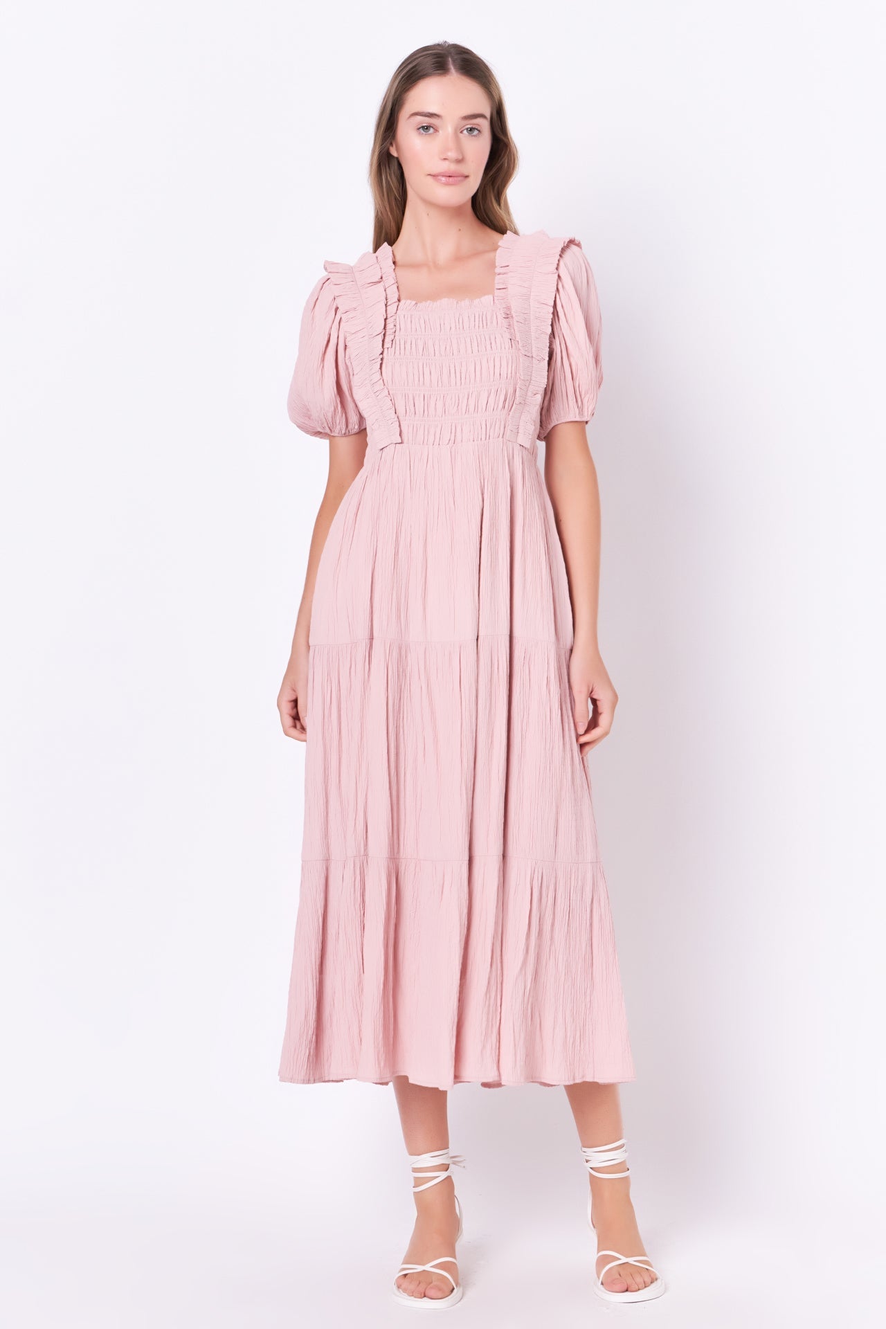 ENGLISH FACTORY - Smocked Midi Dress - DRESSES available at Objectrare