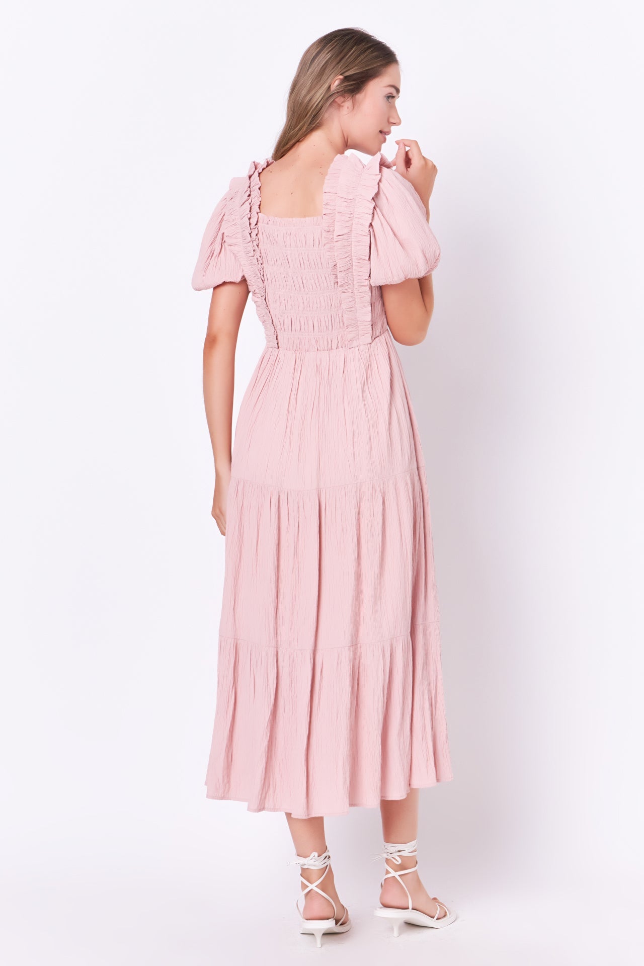 ENGLISH FACTORY - Smocked Midi Dress - DRESSES available at Objectrare