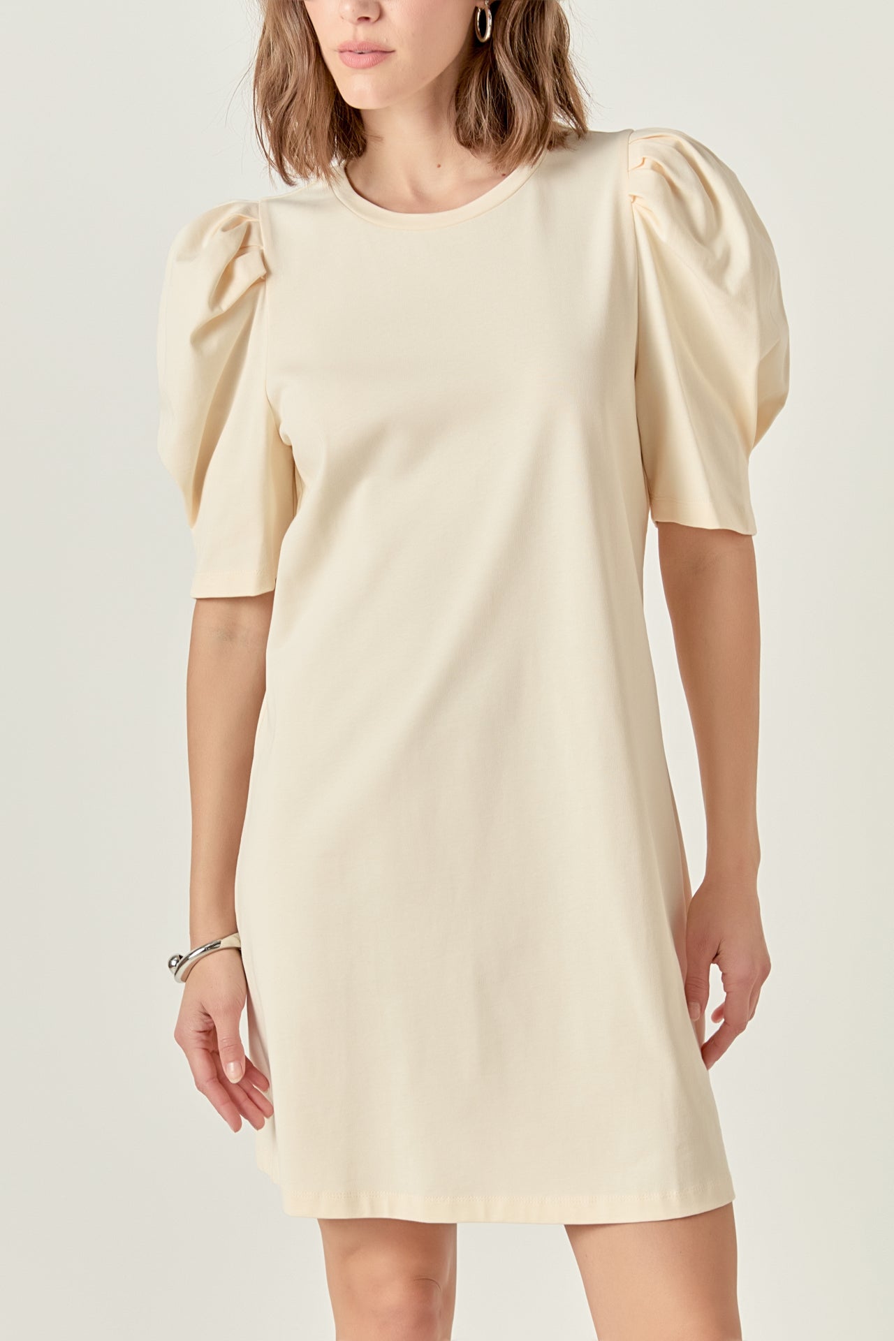 ENGLISH FACTORY - Short Puff Sleeve T Shirt Dress - DRESSES available at Objectrare