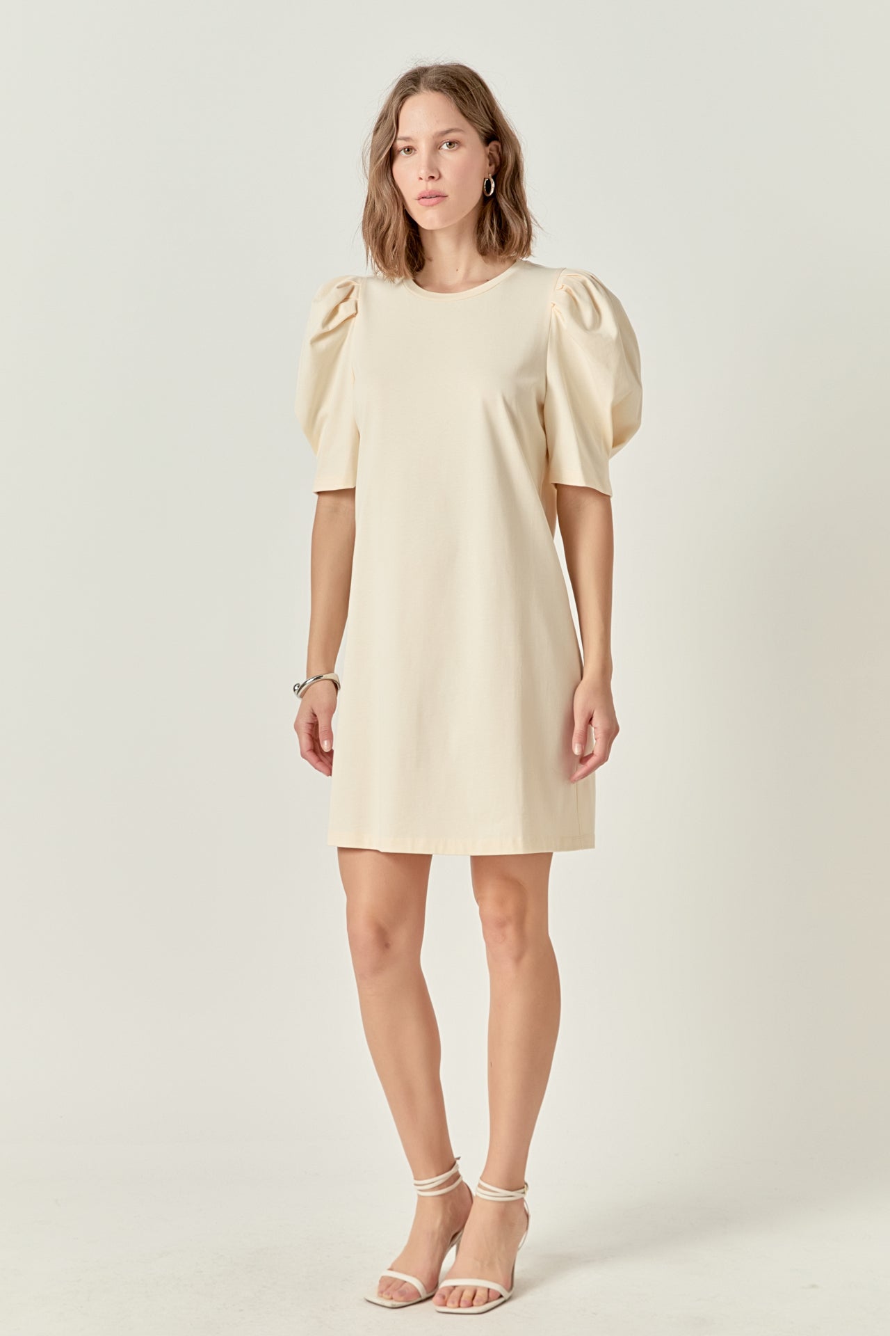 ENGLISH FACTORY - Short Puff Sleeve T Shirt Dress - DRESSES available at Objectrare