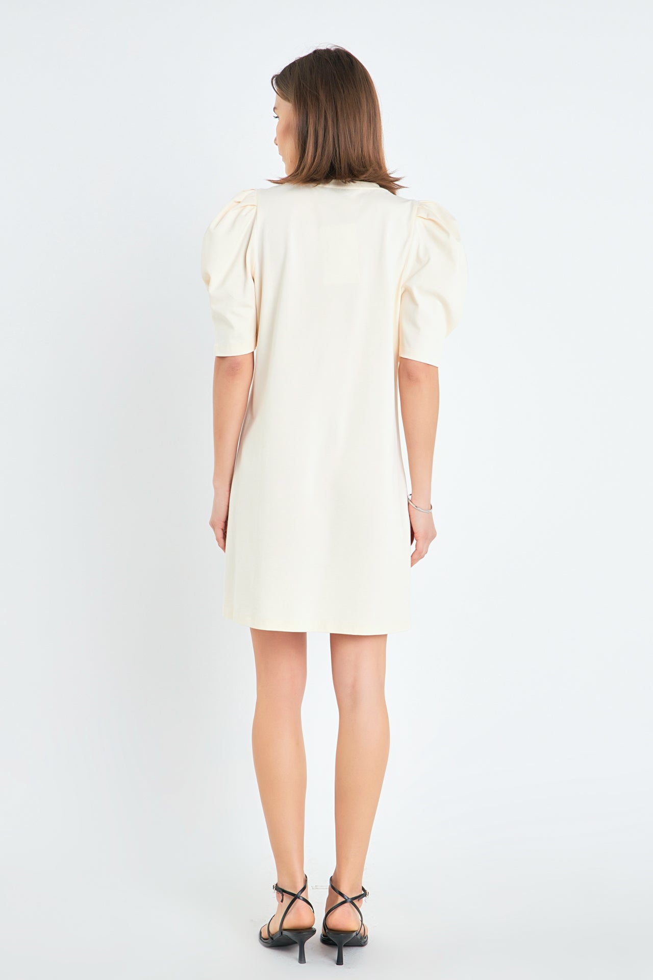 ENGLISH FACTORY - Short Puff Sleeve T Shirt Dress - DRESSES available at Objectrare