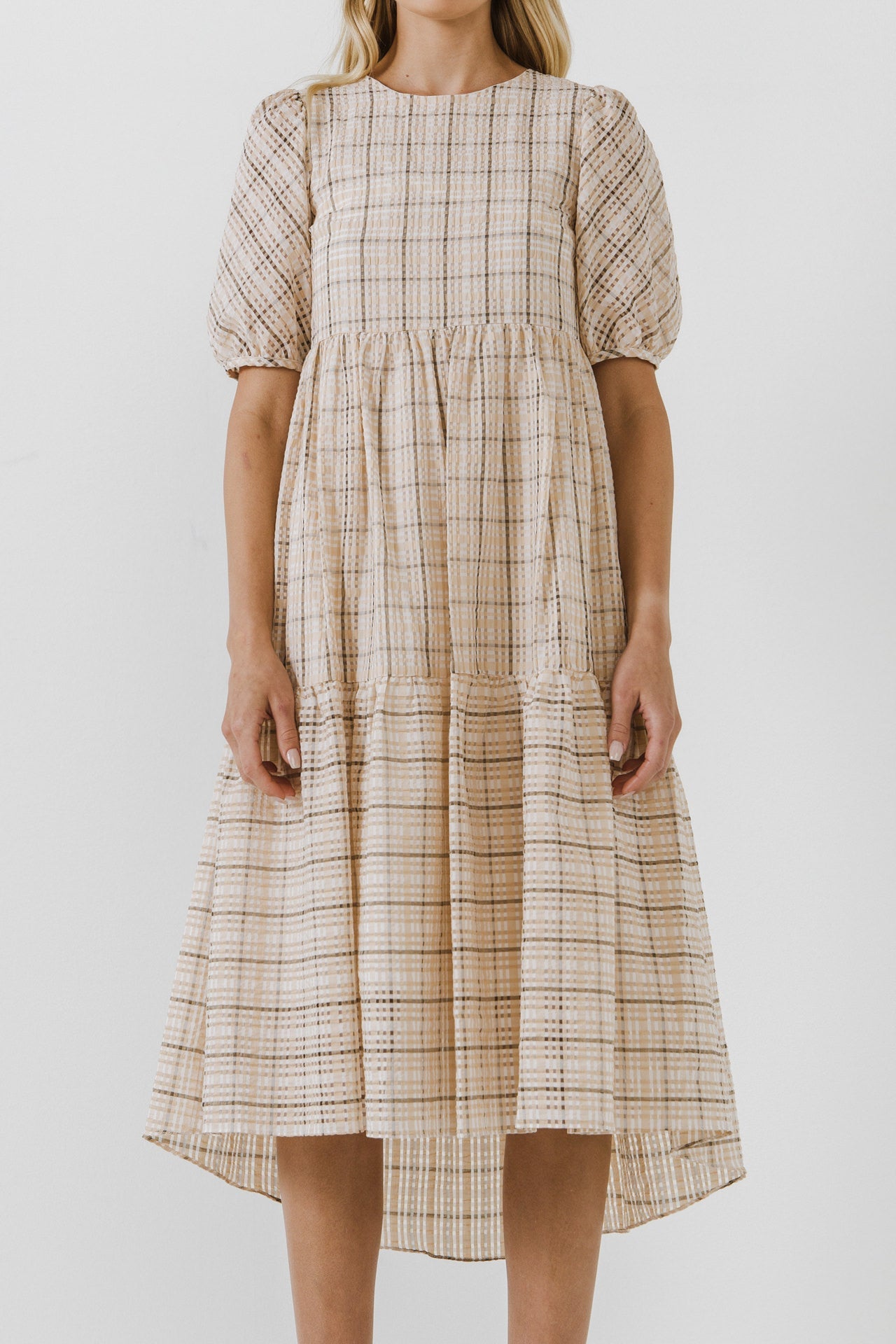 ENGLISH FACTORY - Plaid Midi Dress - DRESSES available at Objectrare