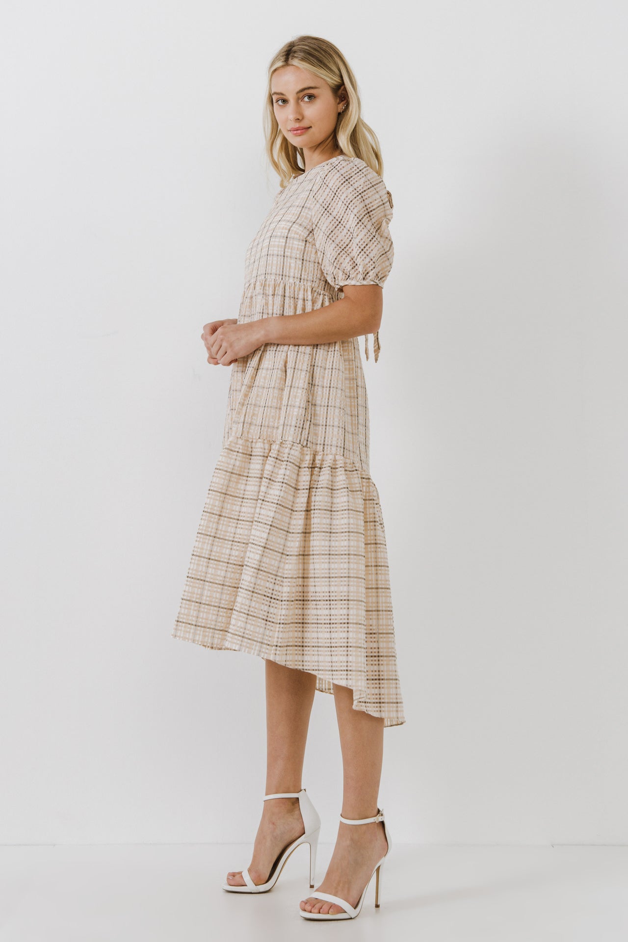 ENGLISH FACTORY - Plaid Midi Dress - DRESSES available at Objectrare