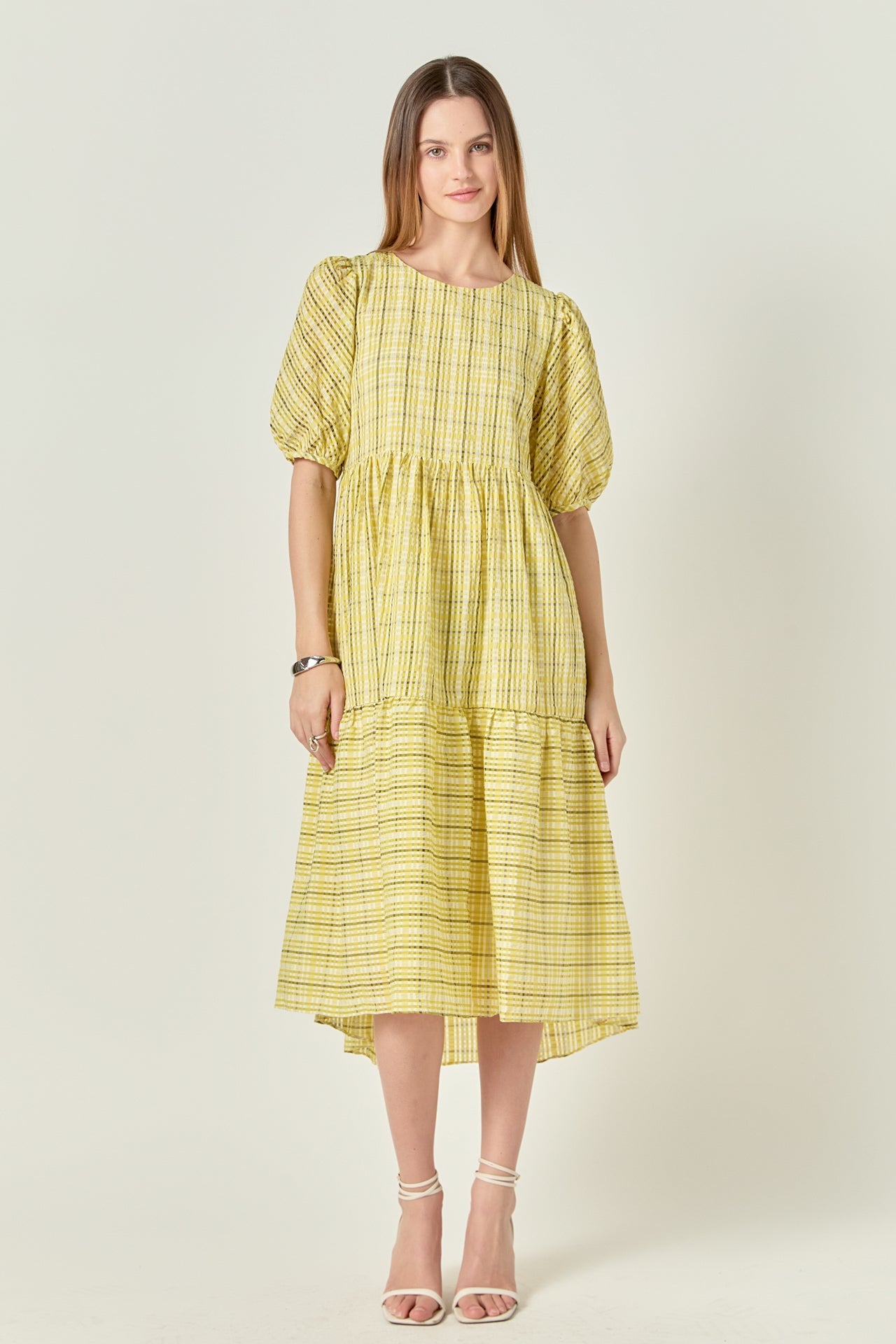 ENGLISH FACTORY - Plaid Midi Dress - DRESSES available at Objectrare