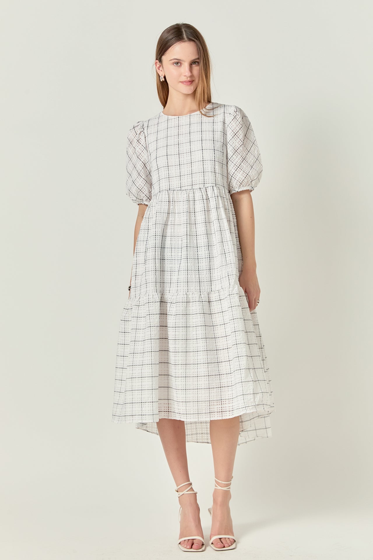 ENGLISH FACTORY - Plaid Midi Dress - DRESSES available at Objectrare