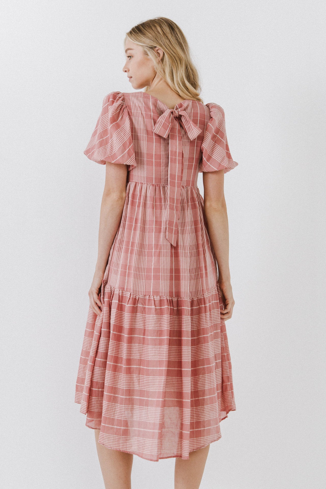ENGLISH FACTORY - Plaid Midi Dress - DRESSES available at Objectrare
