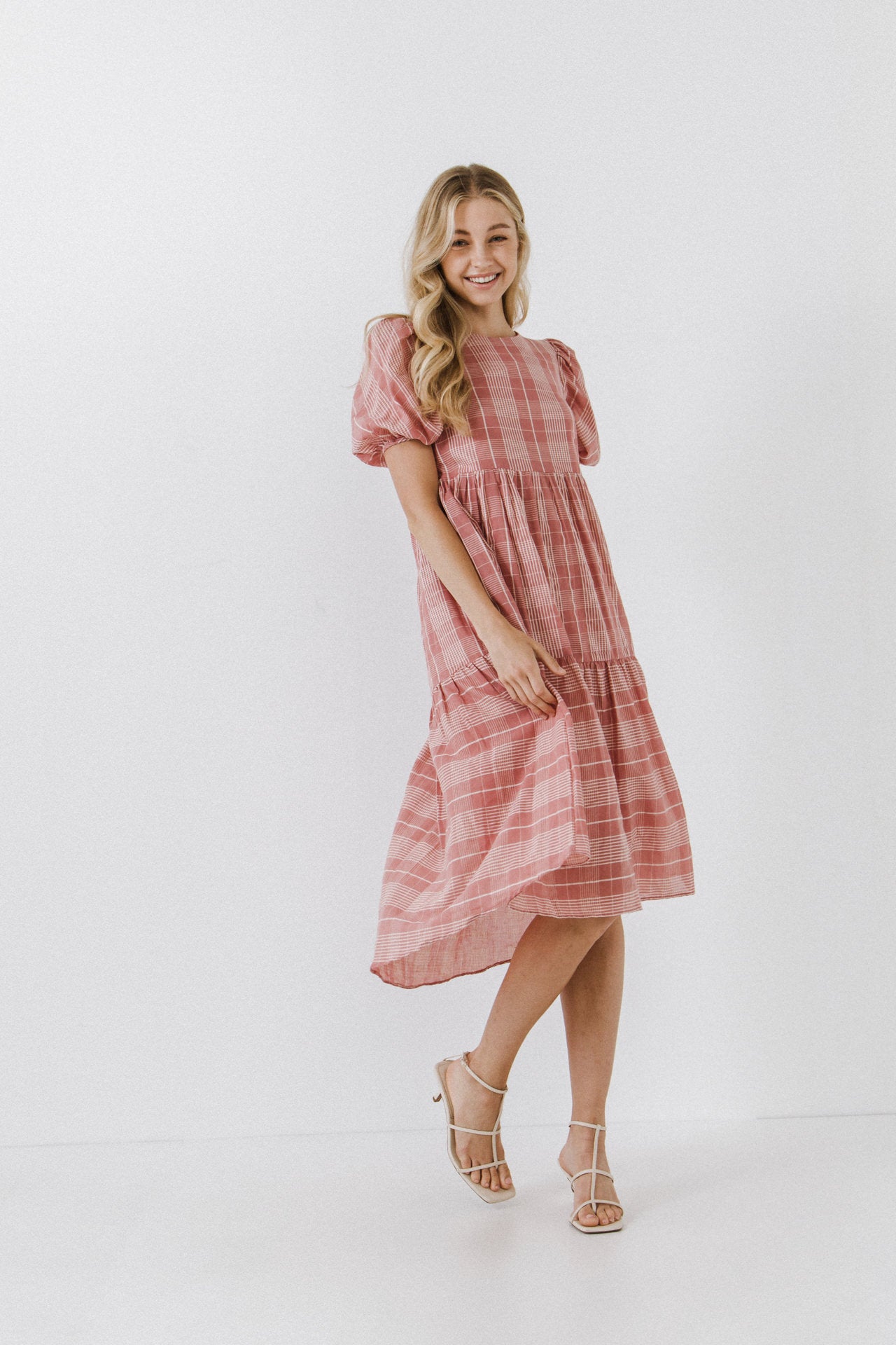 ENGLISH FACTORY - Plaid Midi Dress - DRESSES available at Objectrare