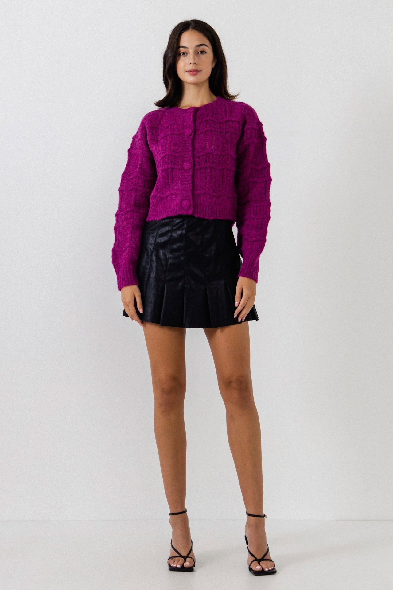 ENDLESS ROSE - Knitted Cardigan with Cover buttons - SWEATERS & KNITS available at Objectrare
