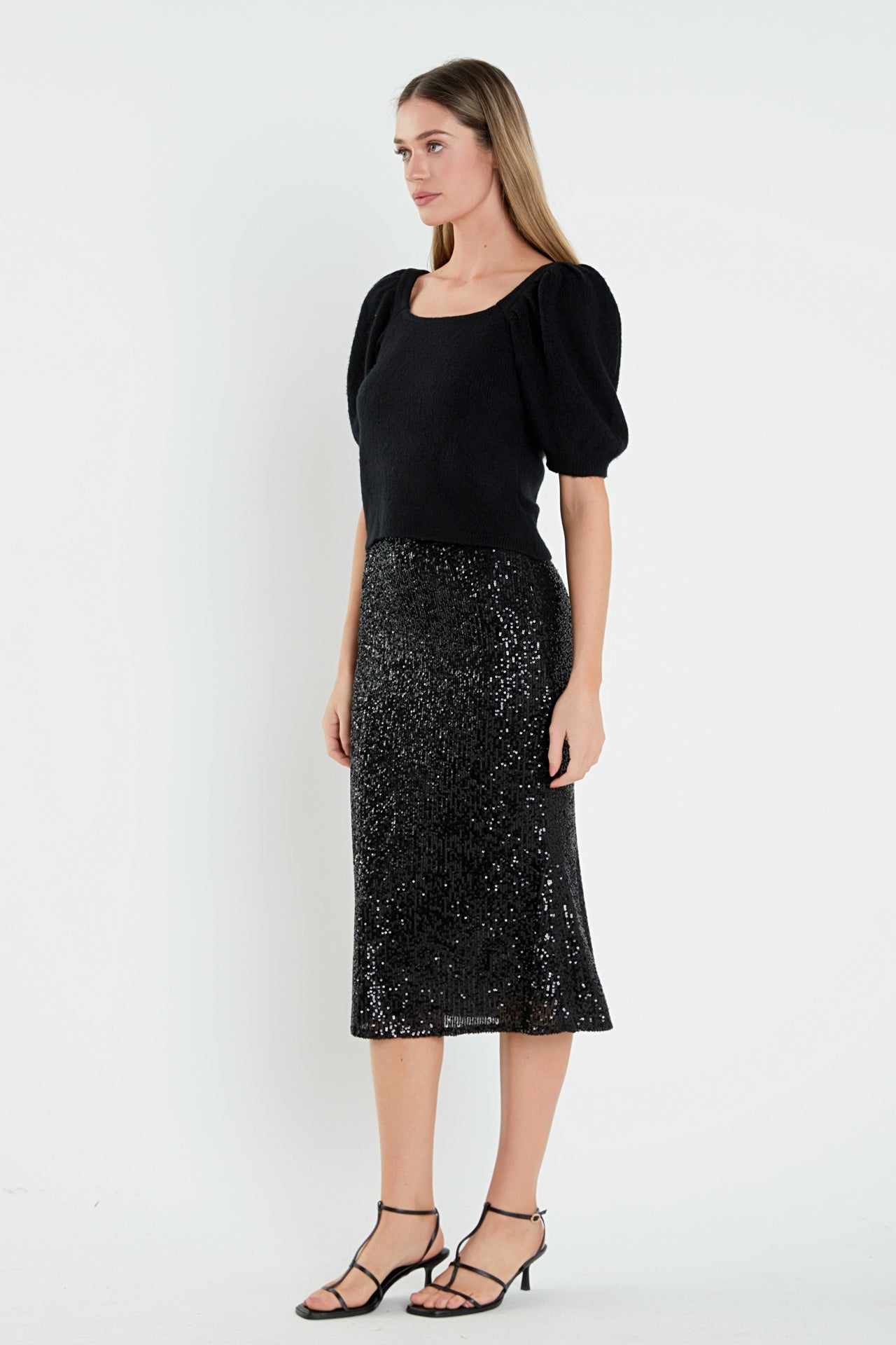 ENGLISH FACTORY - Puff Sleeve Sweater - SWEATERS & KNITS available at Objectrare