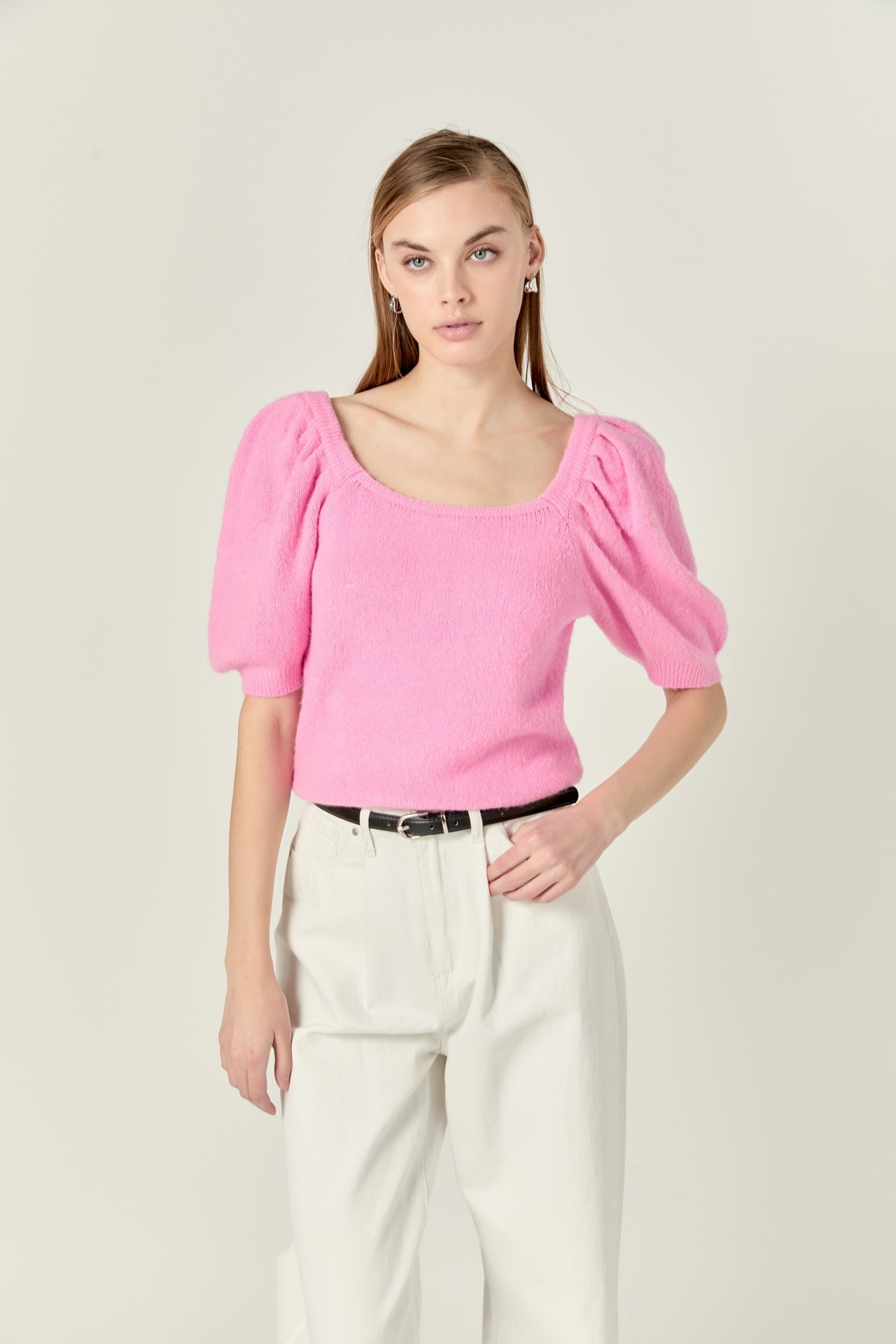 ENGLISH FACTORY - Puff Sleeve Sweater - SWEATERS & KNITS available at Objectrare