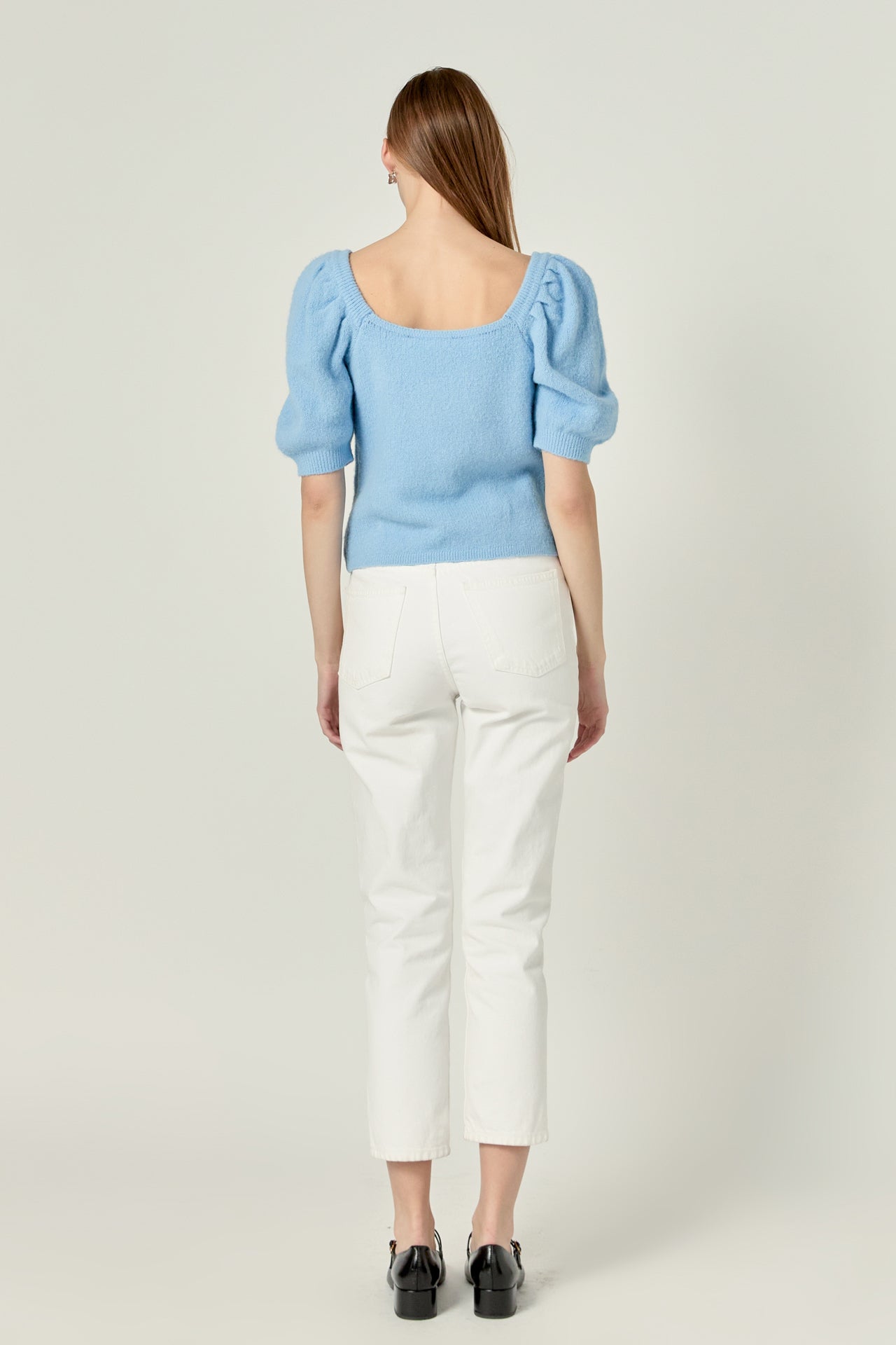 ENGLISH FACTORY - Puff Sleeve Sweater - SWEATERS & KNITS available at Objectrare