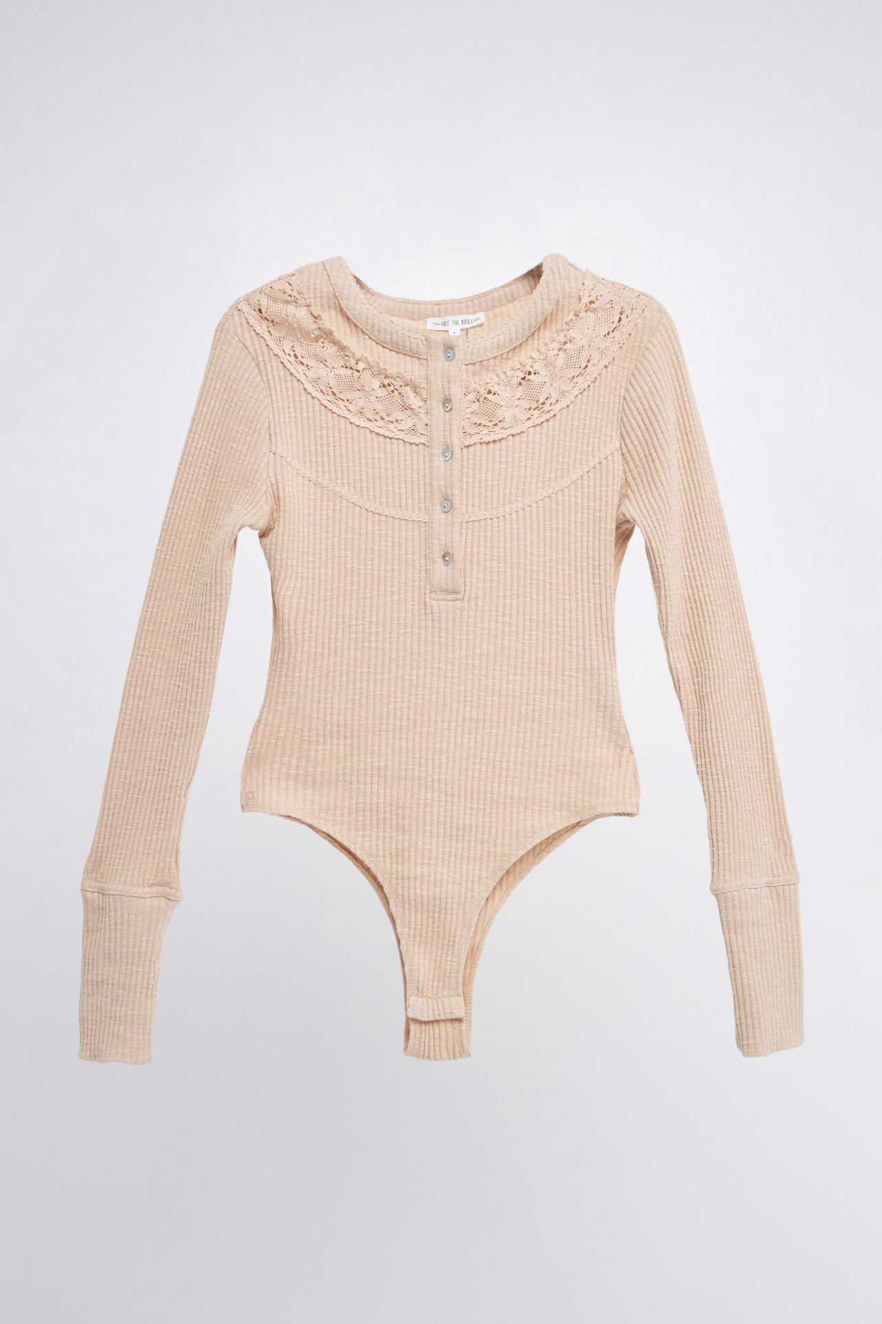 FREE THE ROSES - Lace Inserted Bodysuit - TOPS available at Objectrare