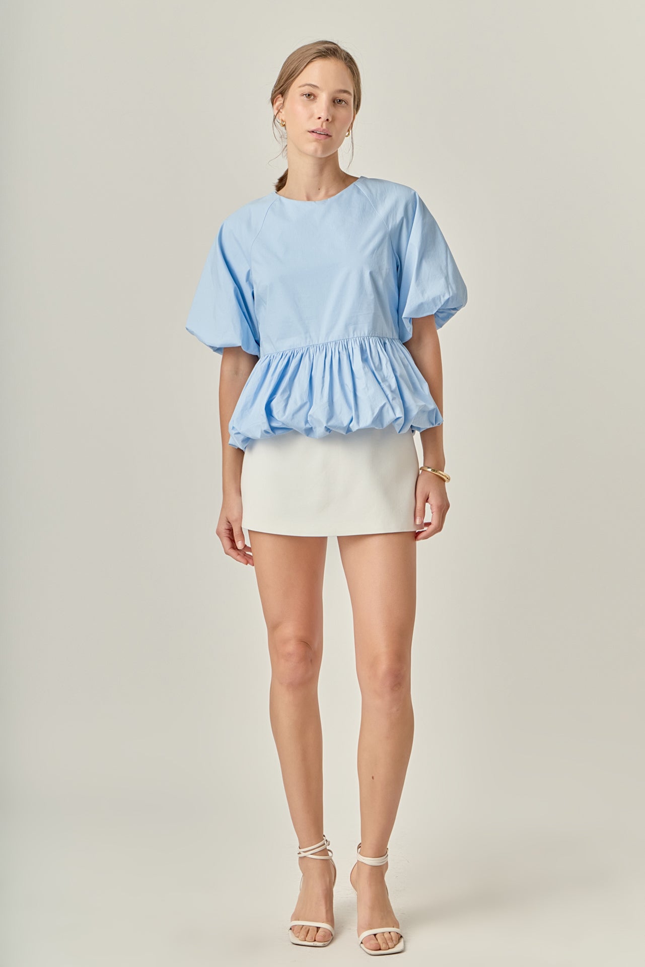 ENGLISH FACTORY - Balloon Poplin Top - TOPS available at Objectrare
