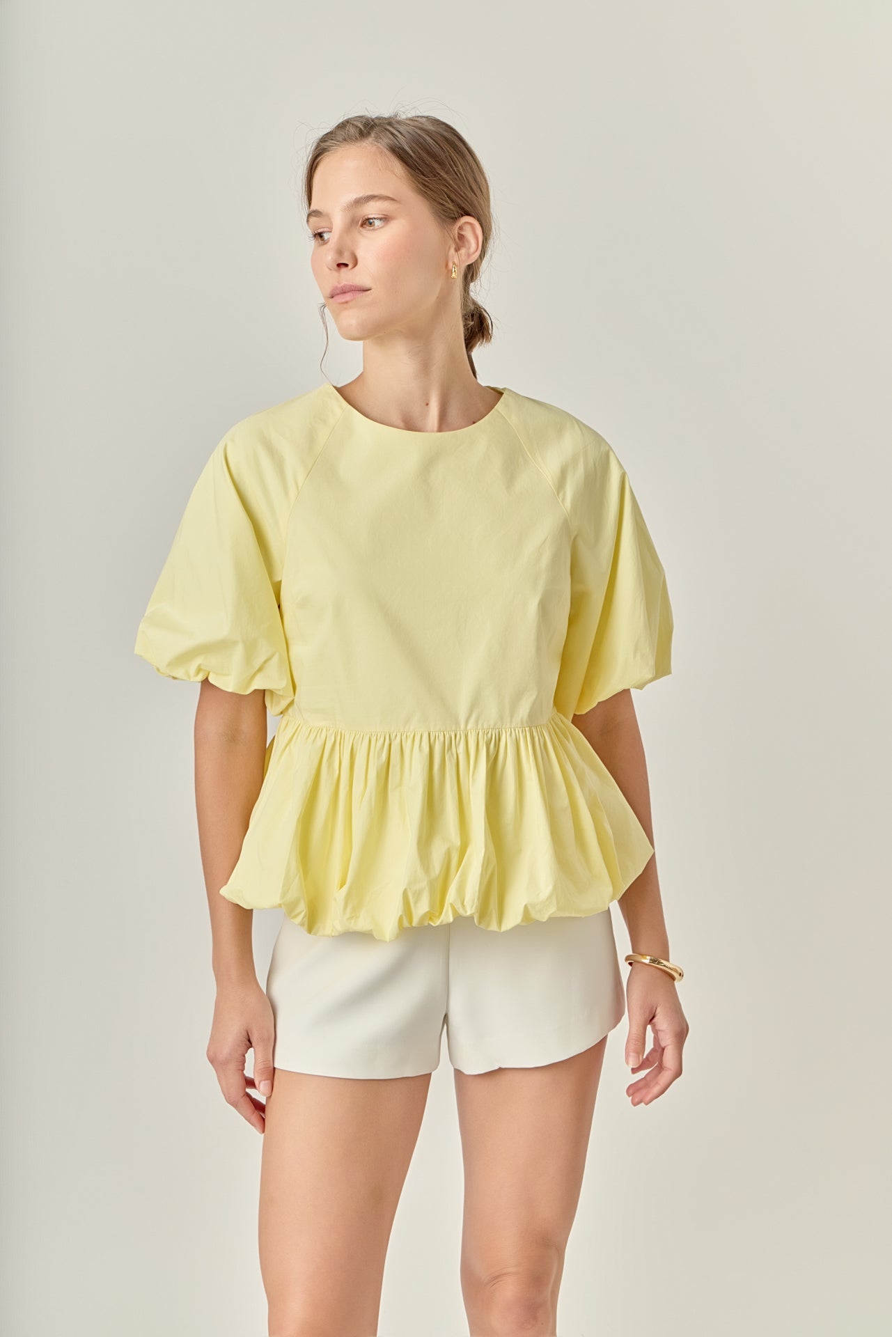 ENGLISH FACTORY - Balloon Poplin Top - TOPS available at Objectrare