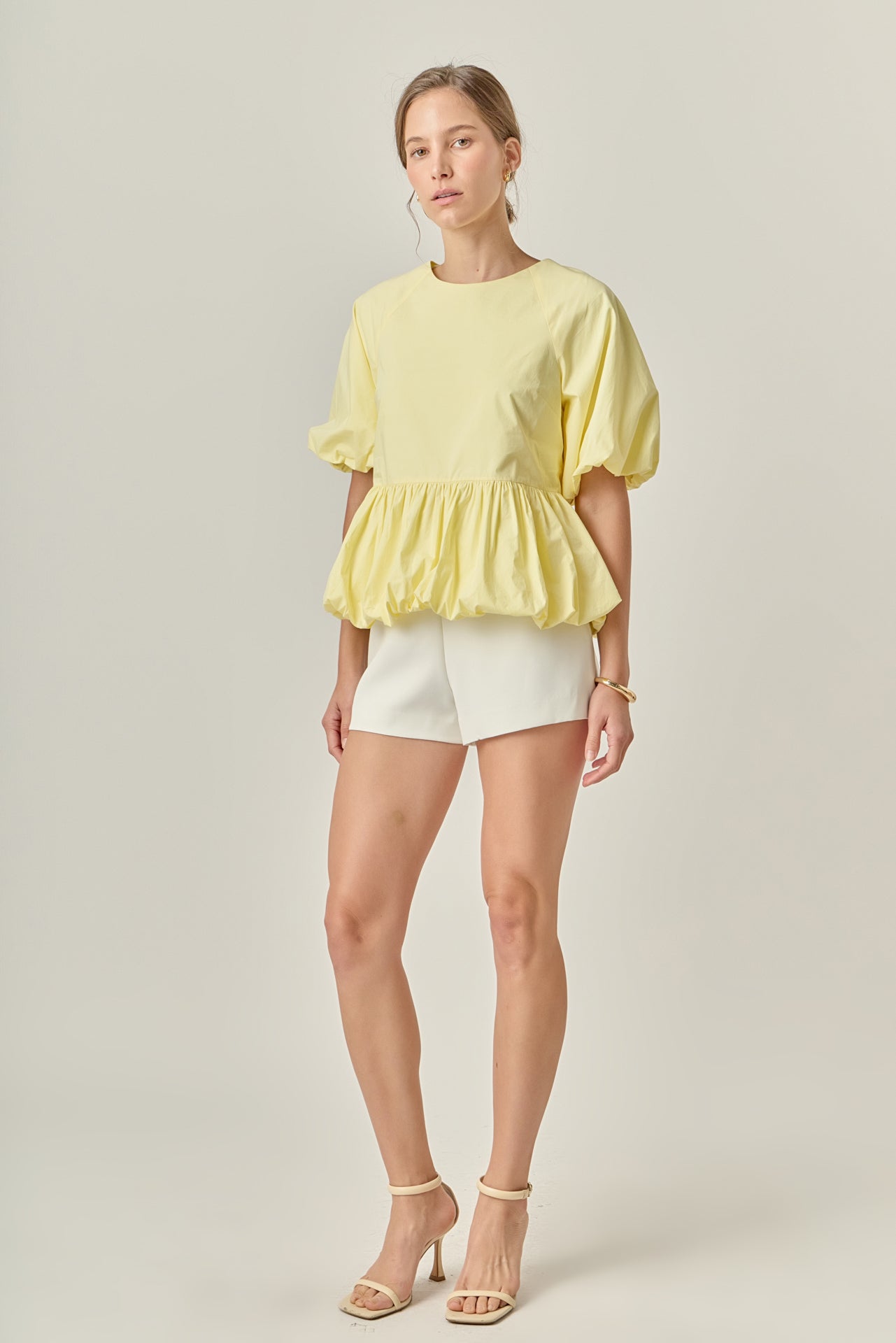 ENGLISH FACTORY - Balloon Poplin Top - TOPS available at Objectrare