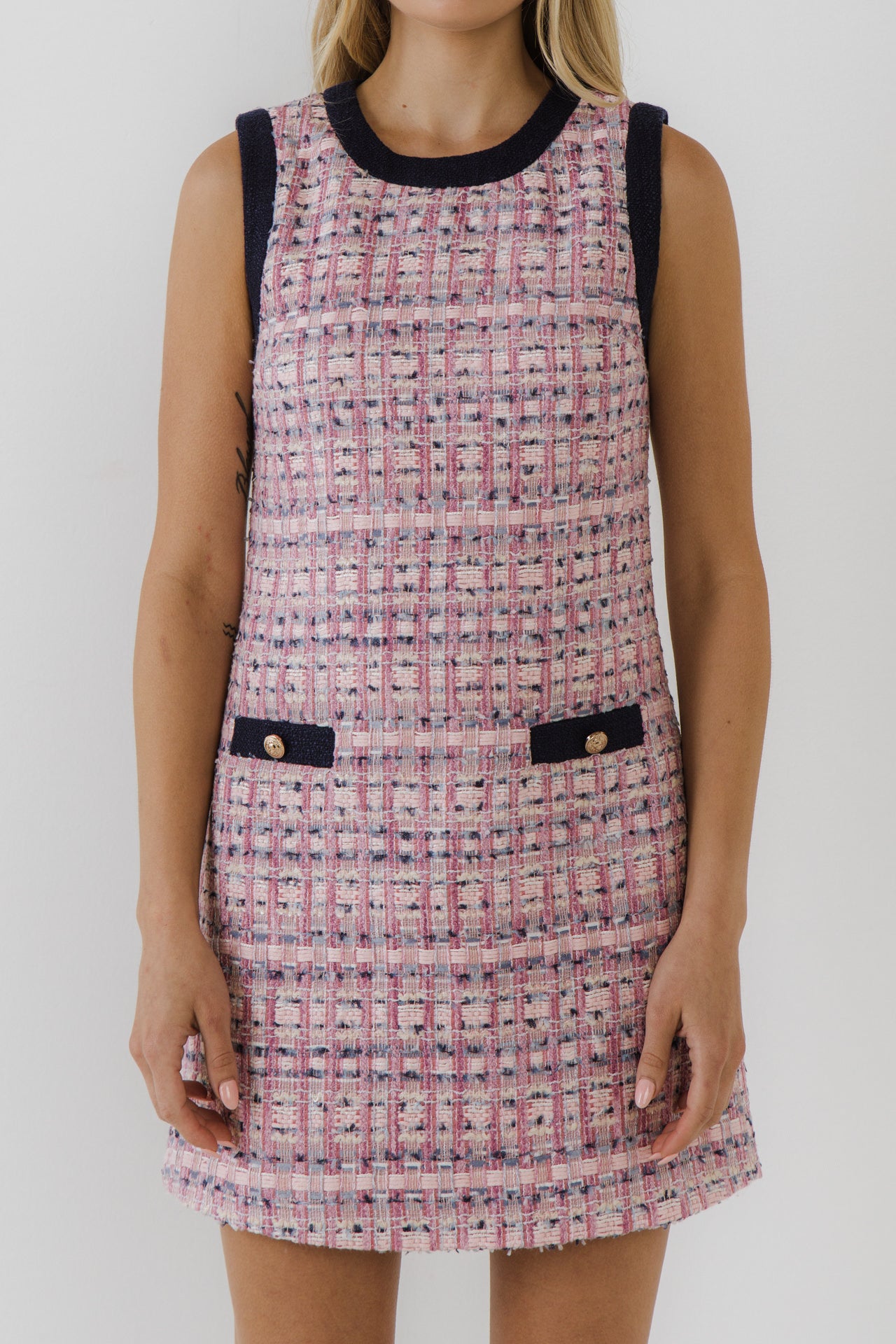 ENDLESS ROSE - Tweed Mini Dress - DRESSES available at Objectrare