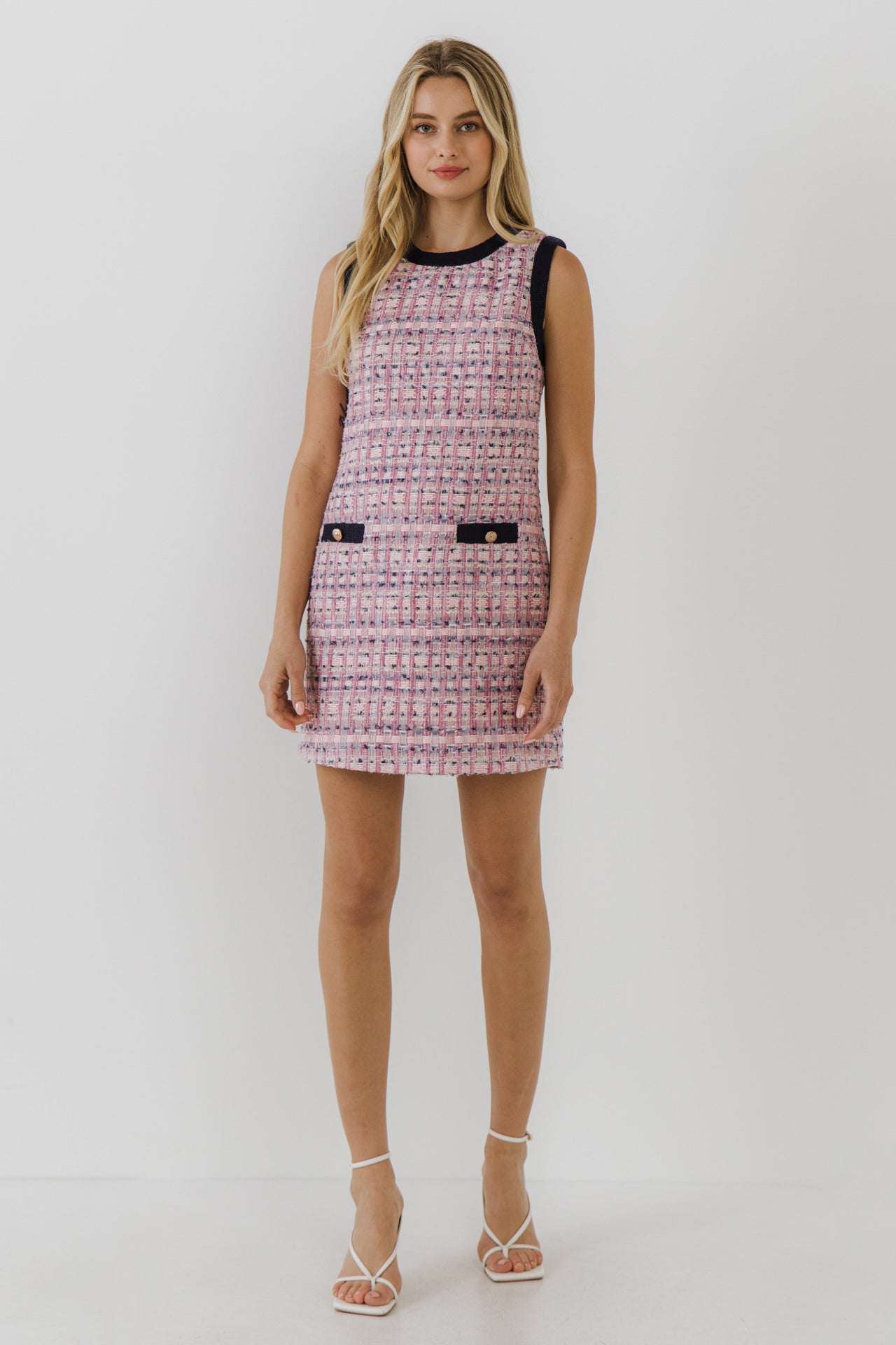 ENDLESS ROSE - Tweed Mini Dress - DRESSES available at Objectrare