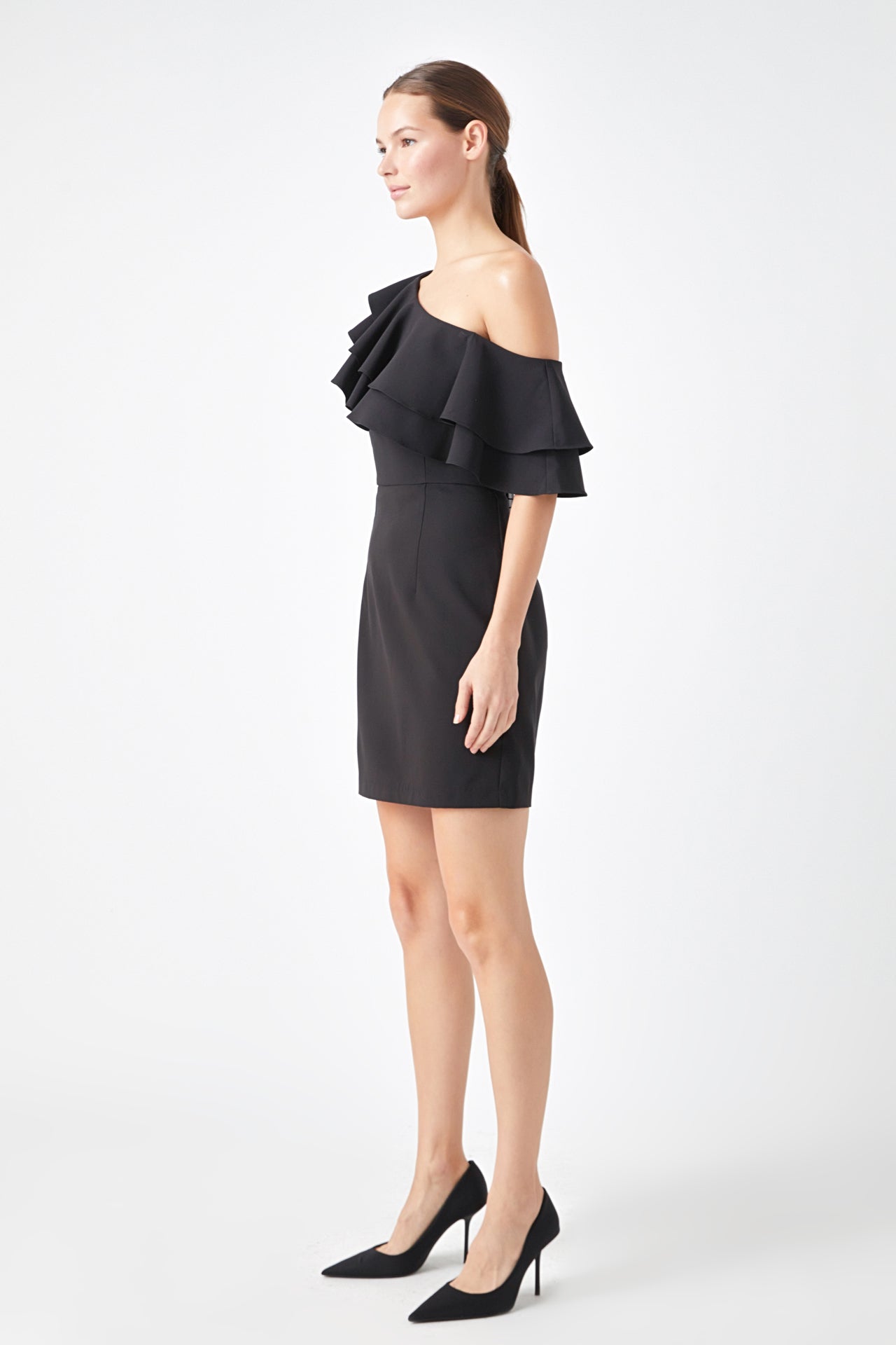 ENDLESS ROSE - One Shoulder Mini Dress - DRESSES available at Objectrare