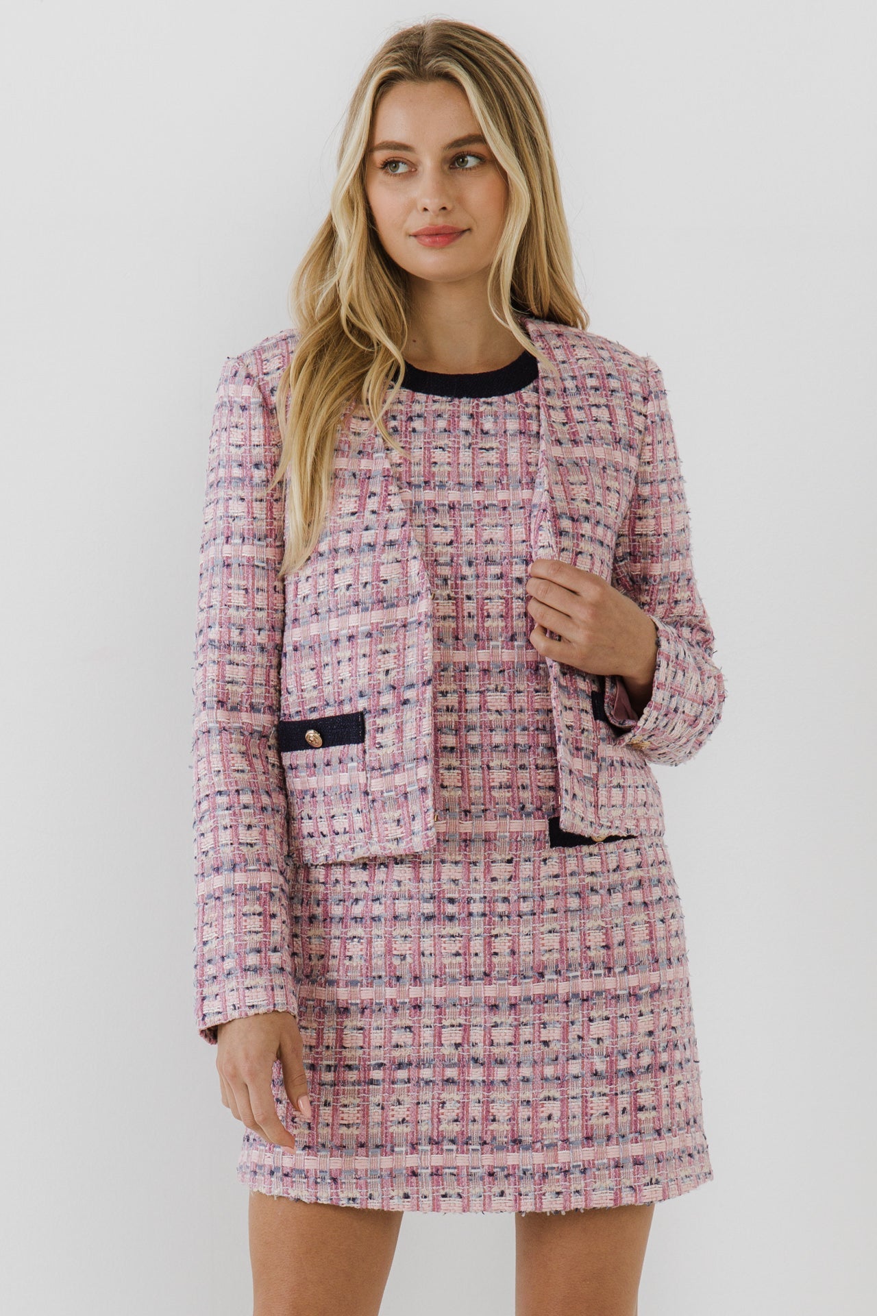 ENDLESS ROSE - Tweed Jacket - JACKETS available at Objectrare