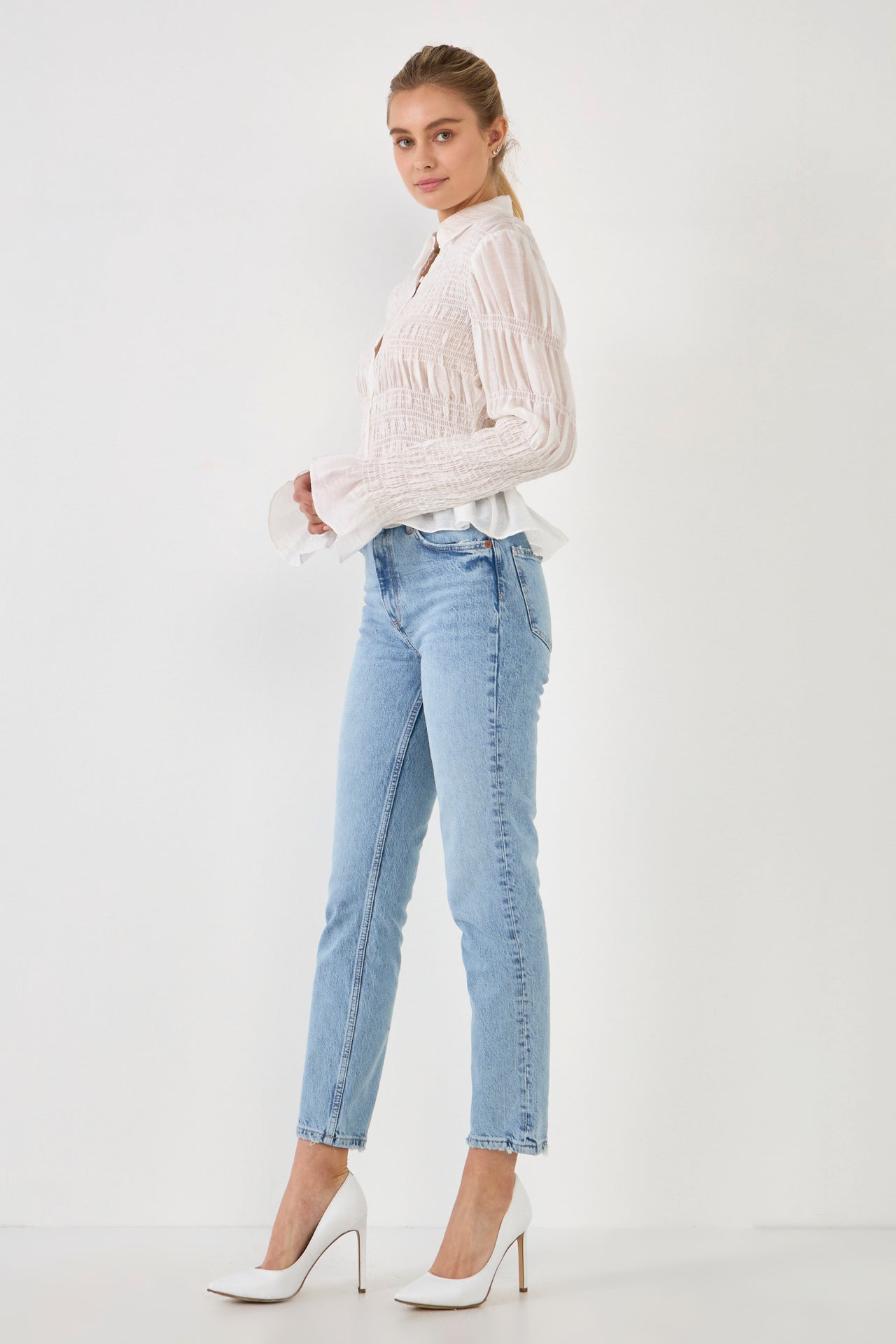 ENDLESS ROSE - Smocked Blouse - TOPS available at Objectrare