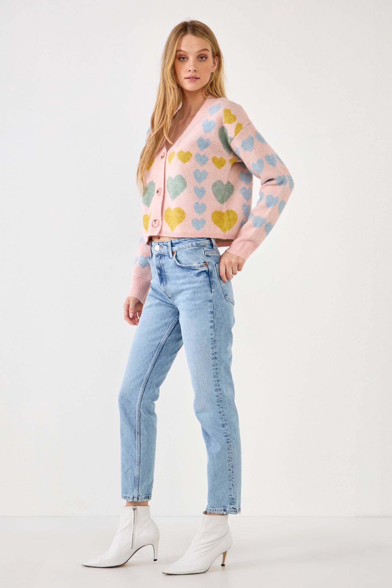 FREE THE ROSES - Pastel Heart Cardigan - CARDIGANS available at Objectrare