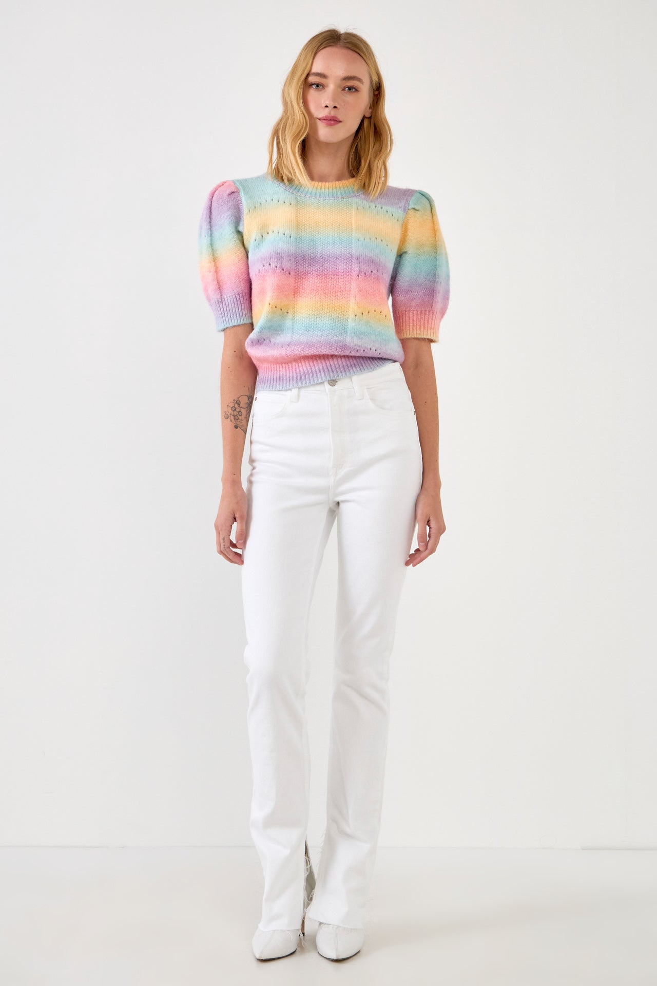 ENGLISH FACTORY - Multi Color Knit Top - SWEATERS & KNITS available at Objectrare
