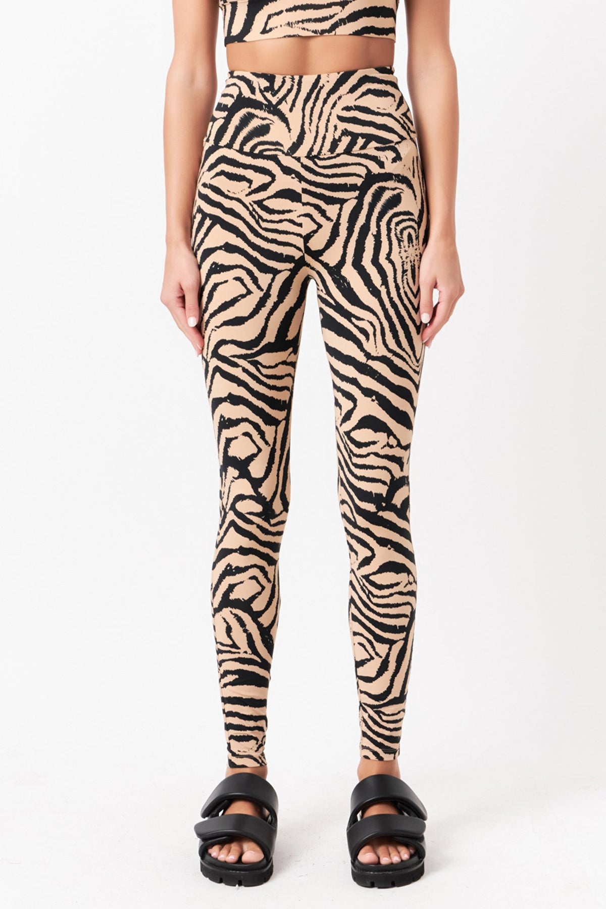 GREY LAB - Animal Print Leggings - LEGGINGS available at Objectrare
