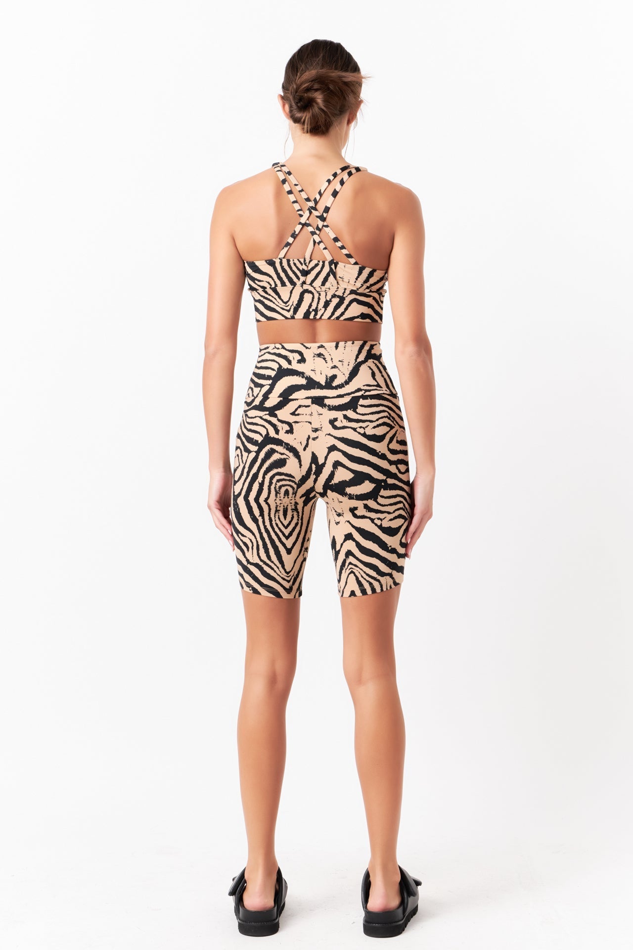 GREY LAB - Animal Print Biker Shorts - BIKER SHORT available at Objectrare