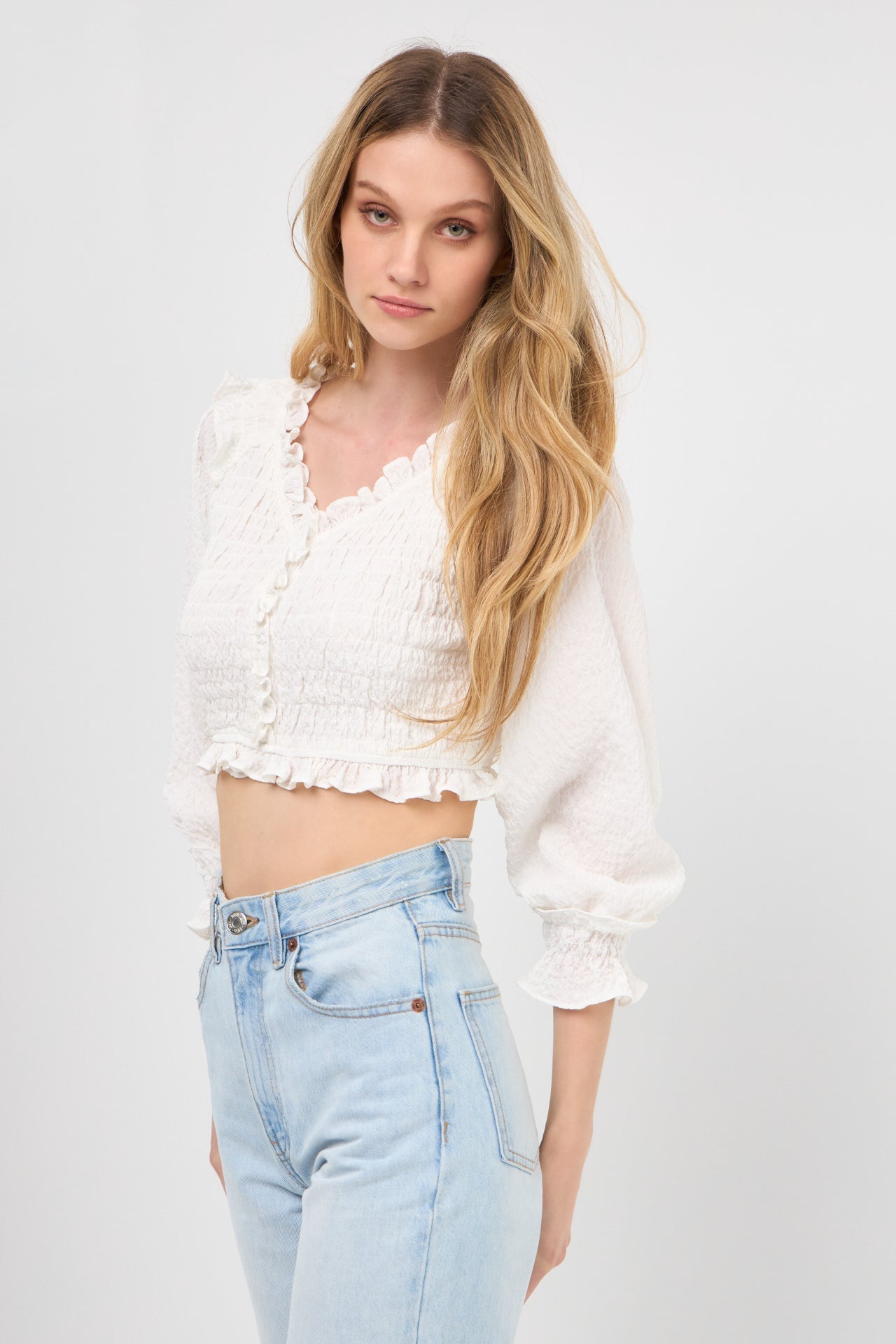 ENDLESS ROSE - Smocked Top - TOPS available at Objectrare
