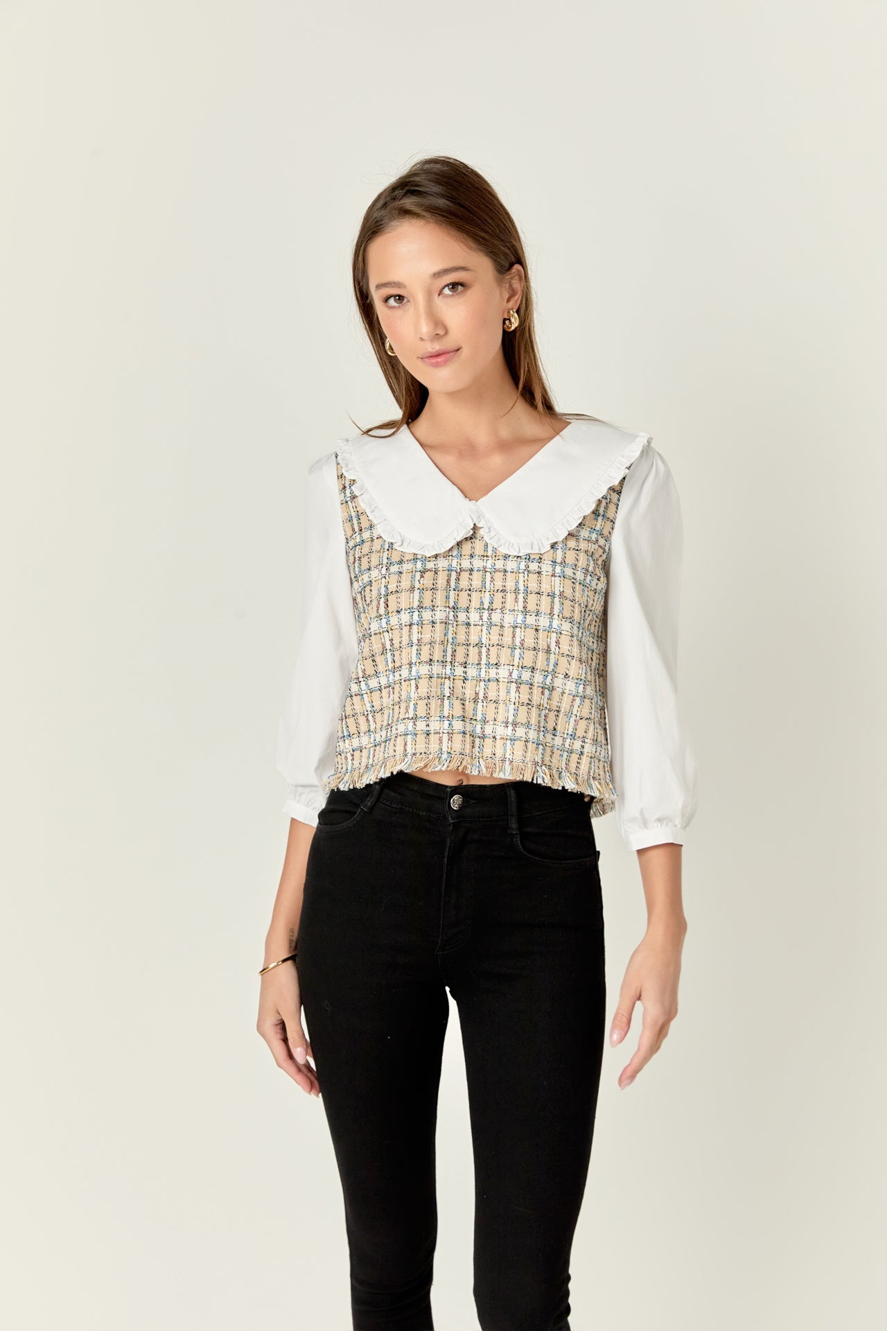 ENGLISH FACTORY - Combination Blouse - TOPS available at Objectrare