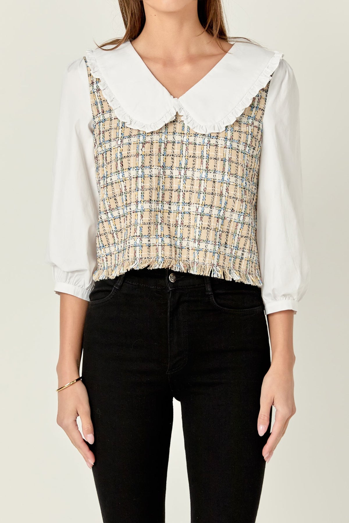 ENGLISH FACTORY - Combination Blouse - TOPS available at Objectrare