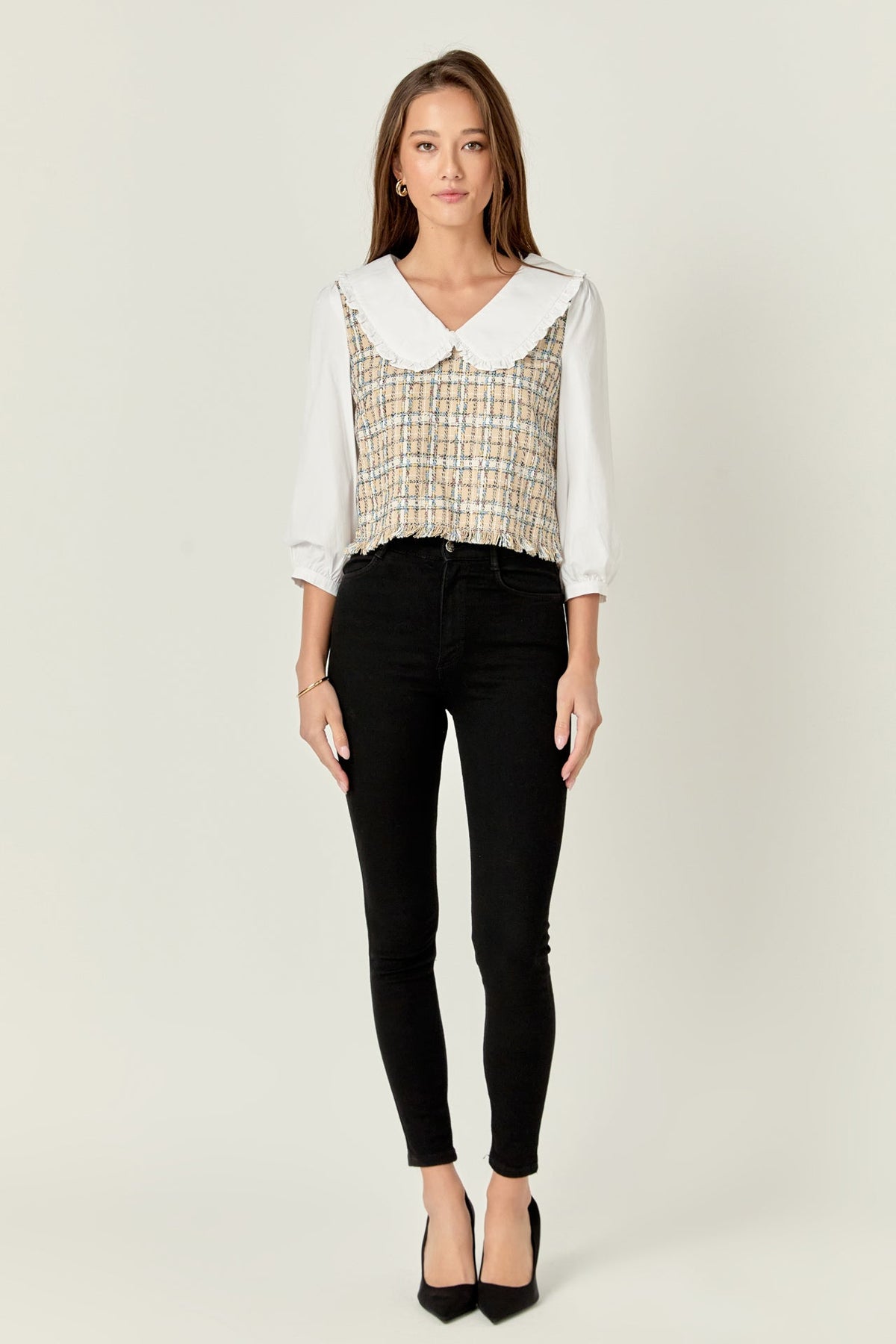 ENGLISH FACTORY - Combination Blouse - TOPS available at Objectrare